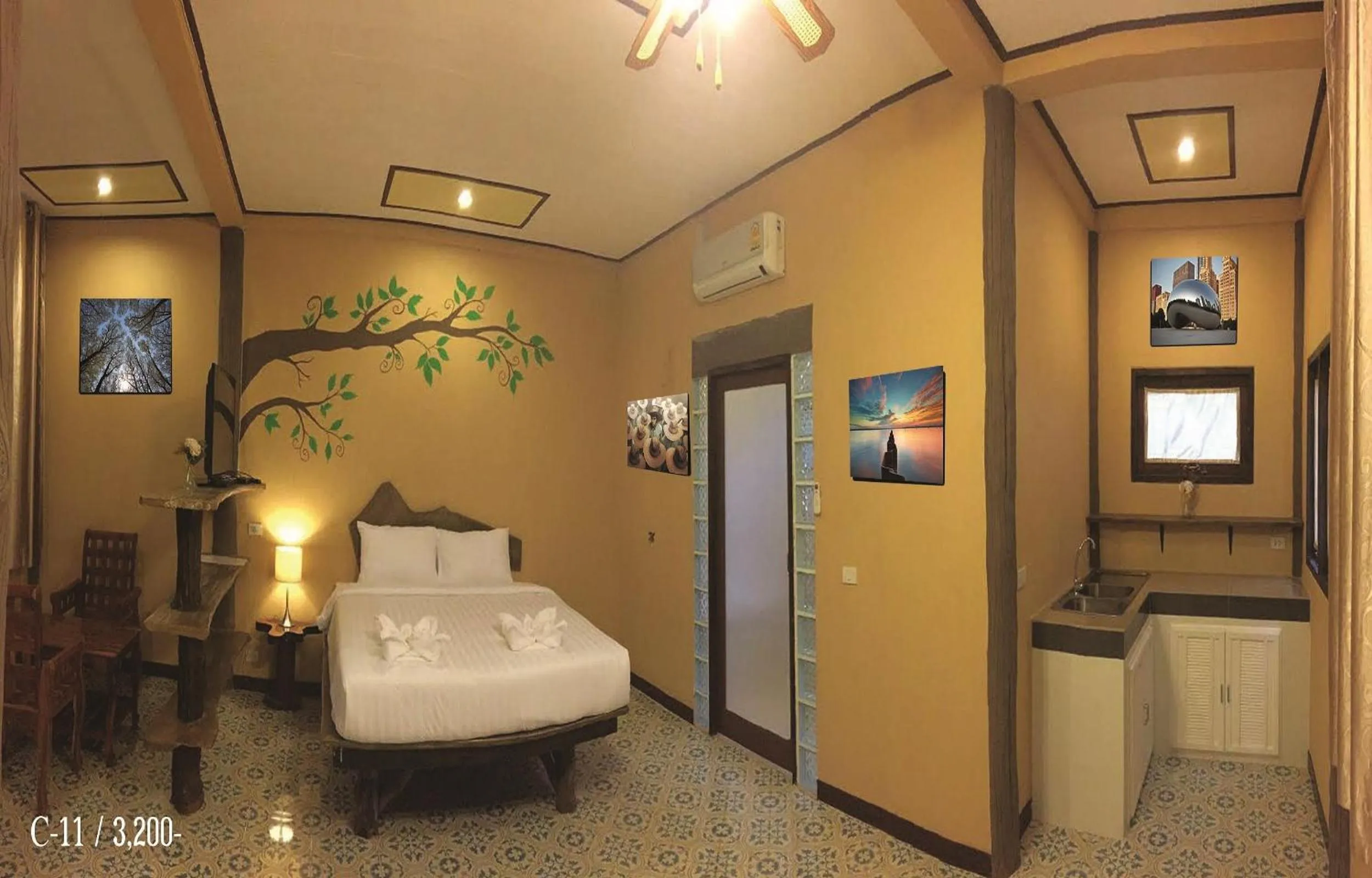 Bed in Rao Ga Khao Resort