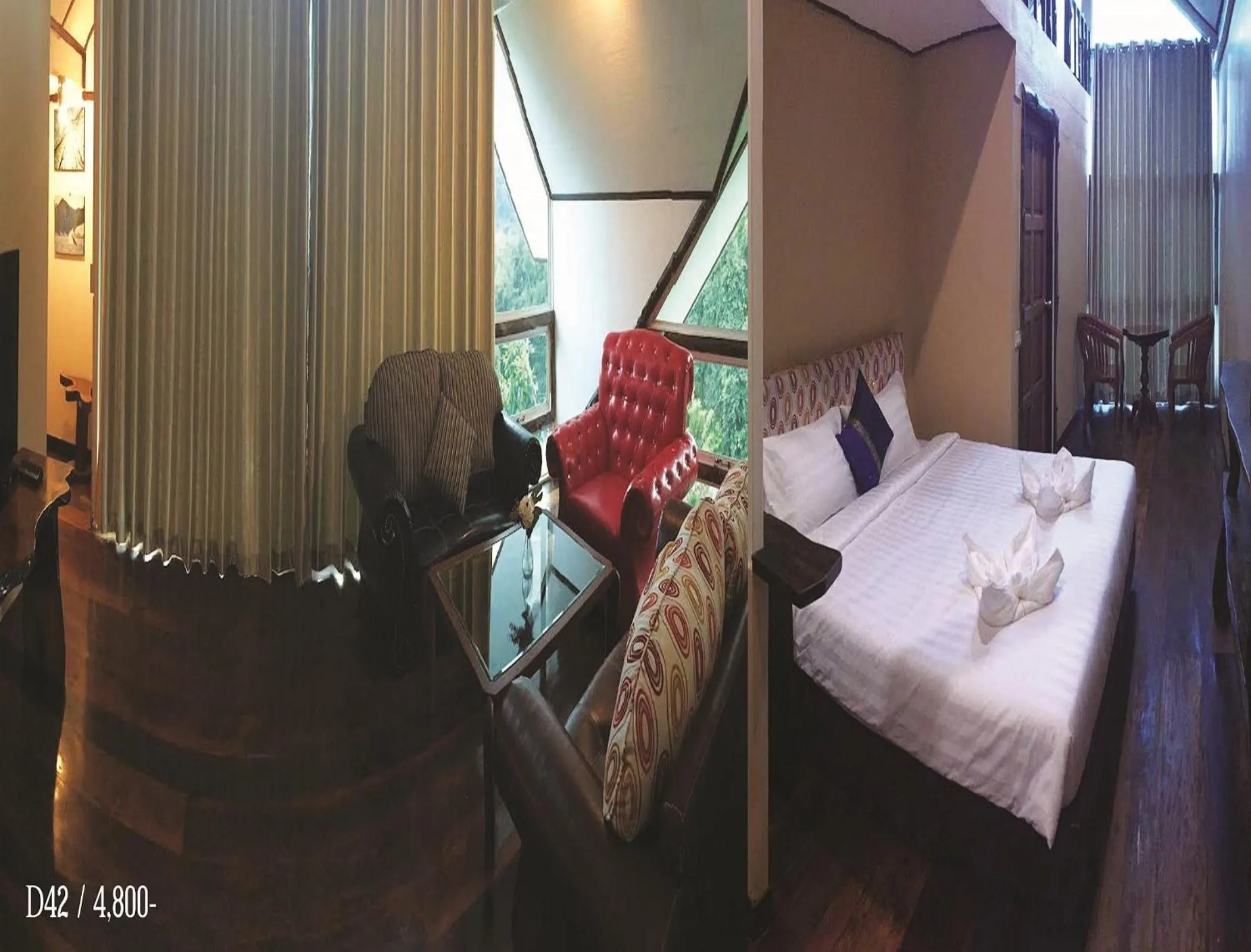 Bed in Rao Ga Khao Resort