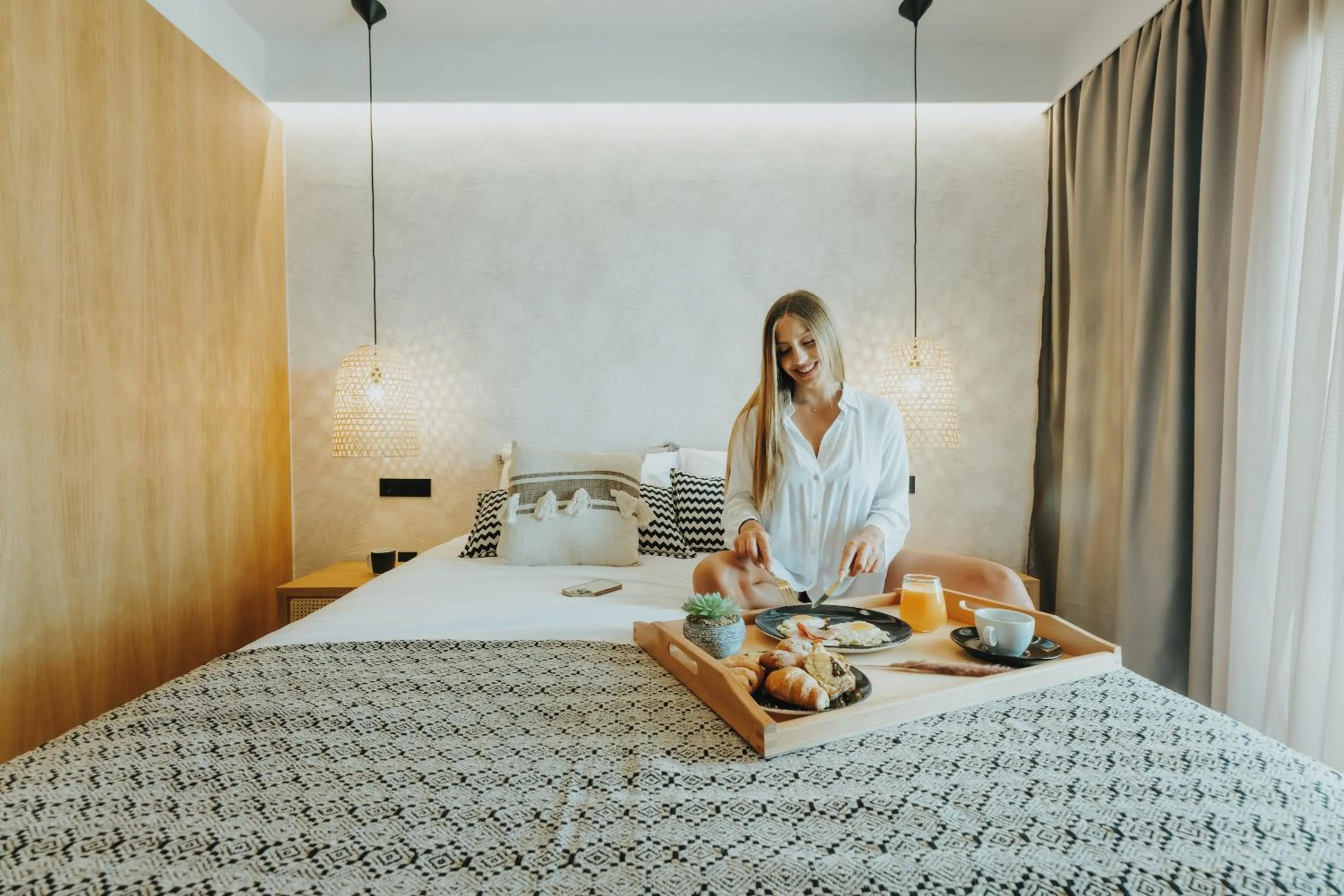 Bed in Villa veranda