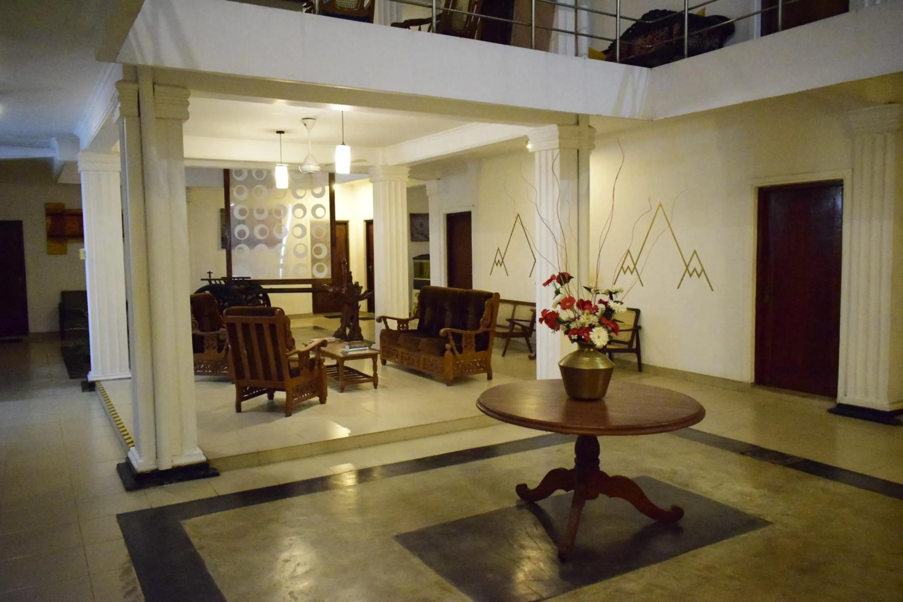 Seating area in Paradise Inn