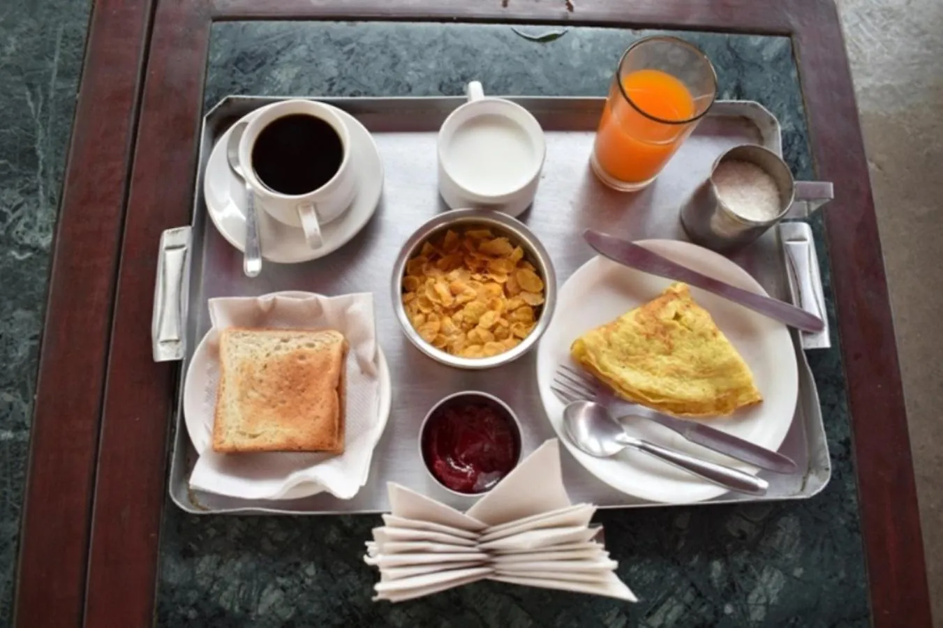 Continental breakfast in Vinayak Guest House
