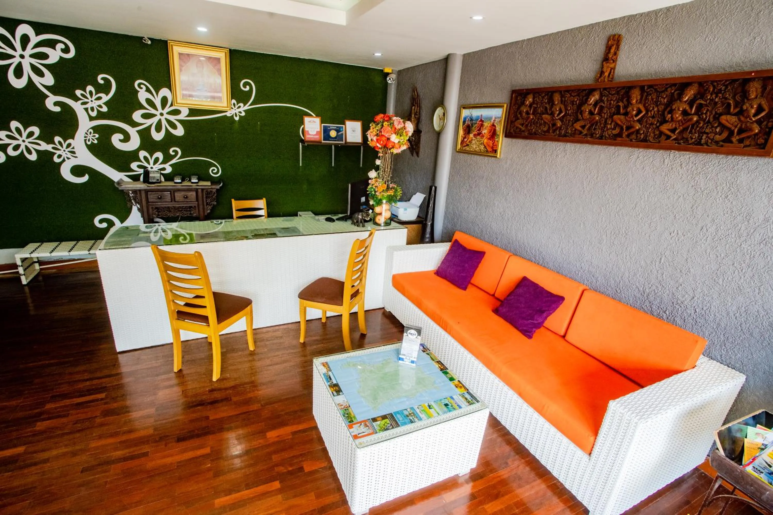 Lobby or reception in The Spa Garden