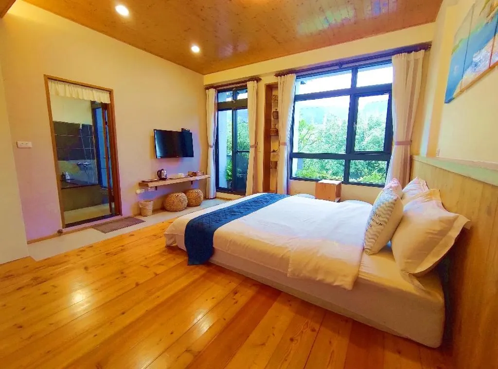 Bed in Jiaoxi Song Tian B&B