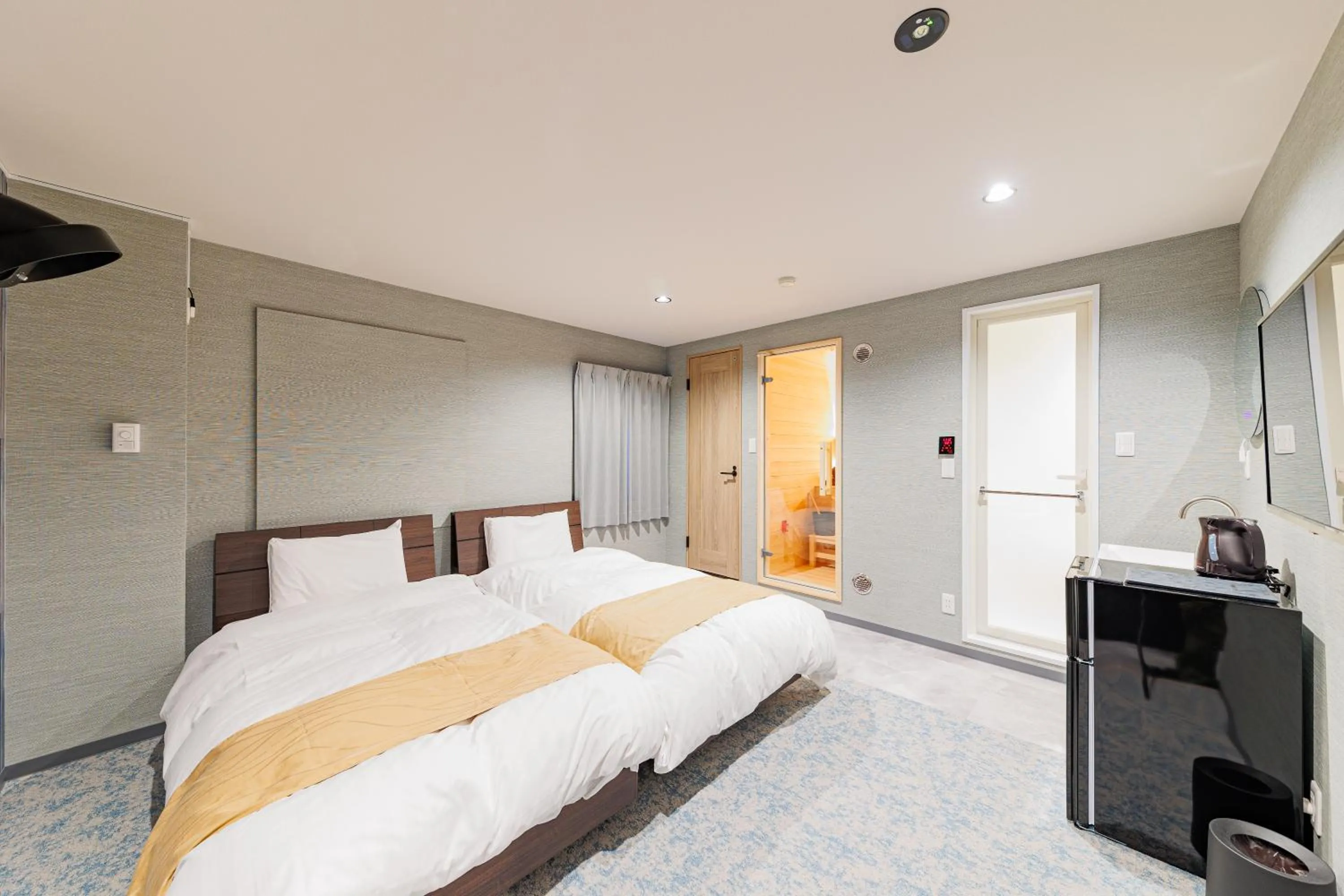 Sauna, Bed in Sauna Hotel Gifu