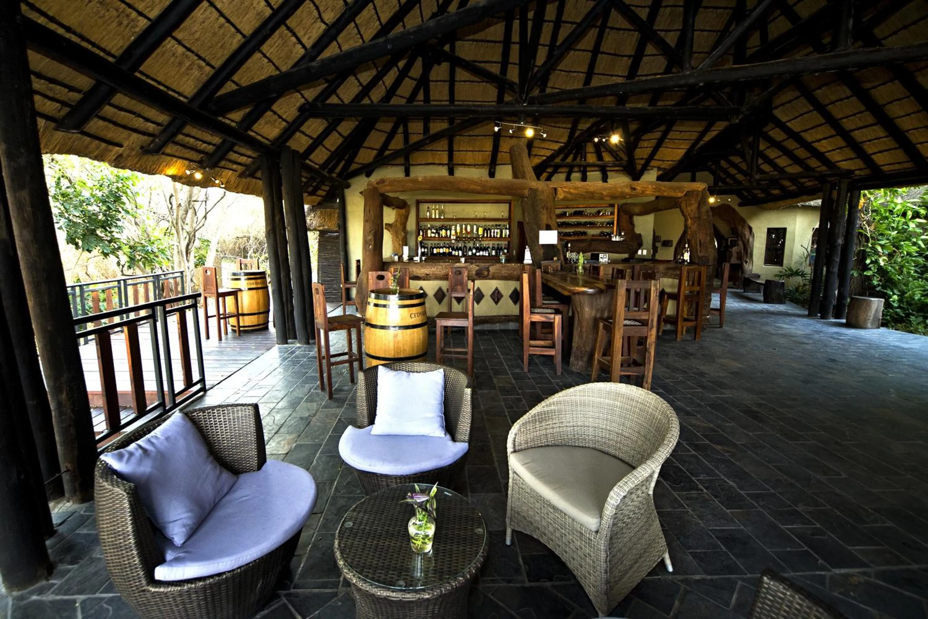 Lounge or bar in Gondwana Namushasha River Lodge
