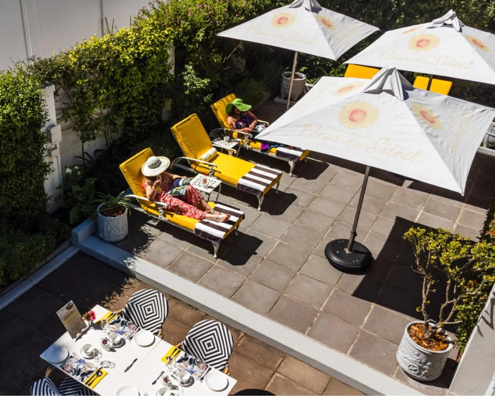 sunbed in Fleur du Soleil Luxury Guesthouse