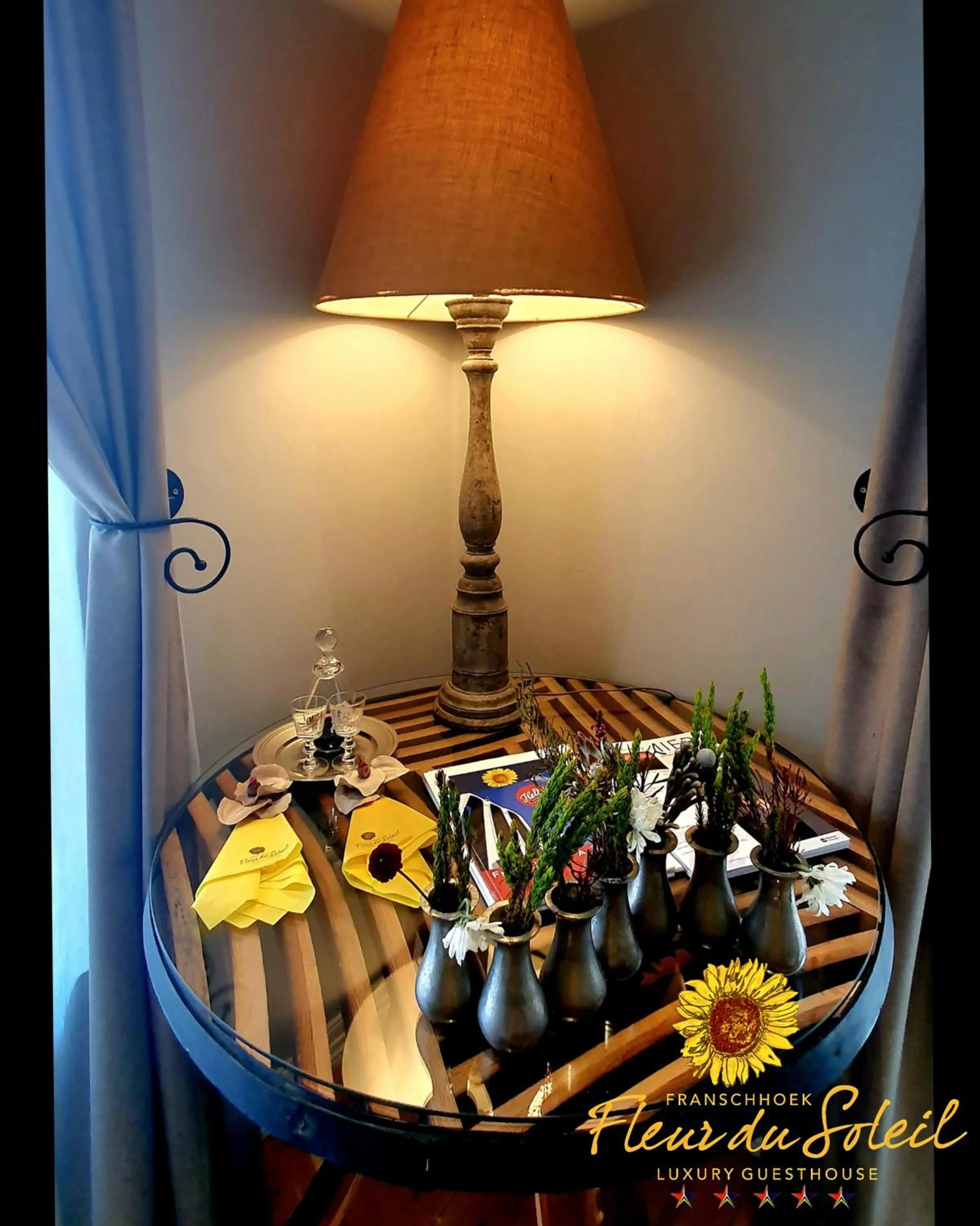 Decorative detail in Fleur du Soleil Luxury Guesthouse