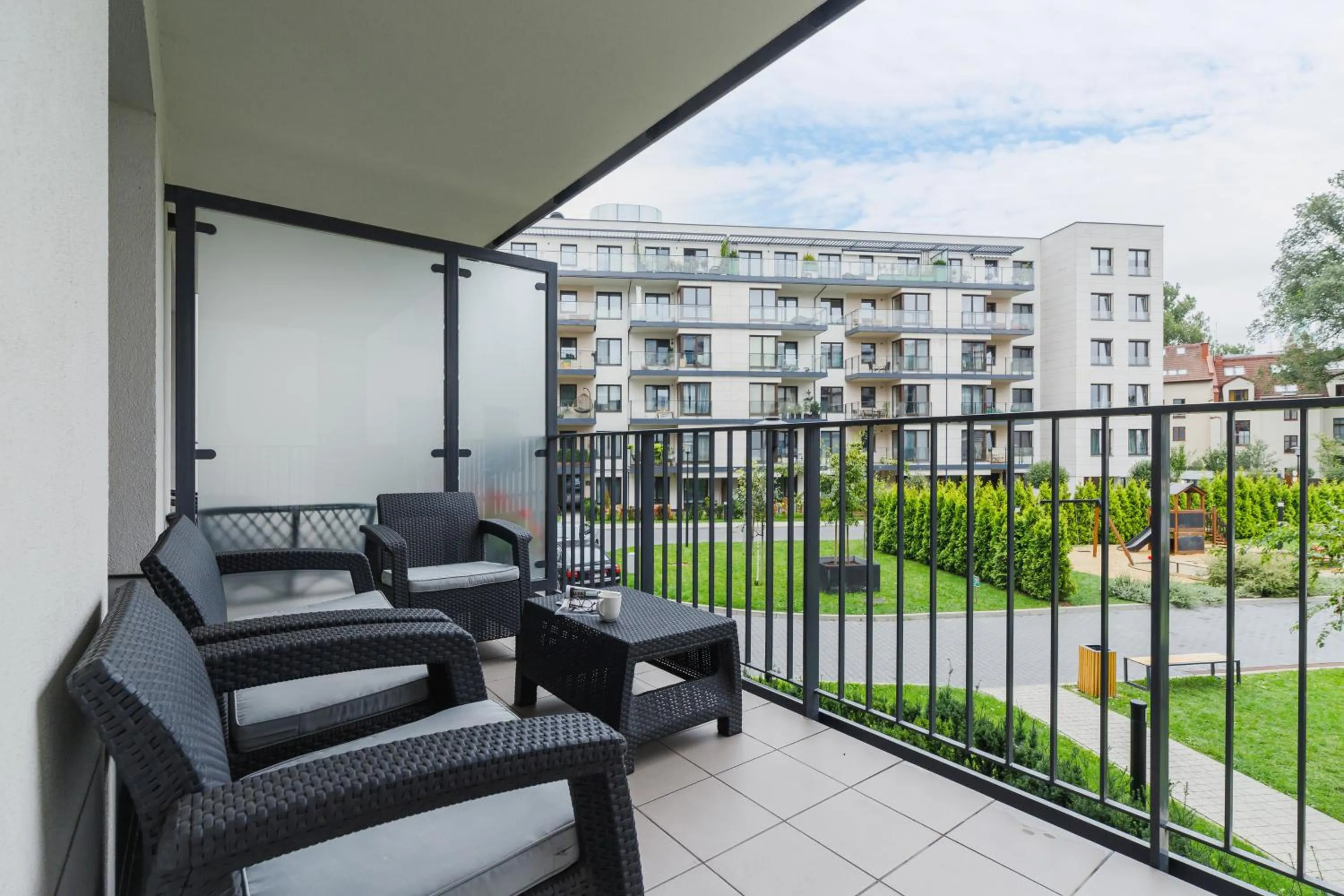 Balcony/Terrace in Apartament 3d Wilga by Noclegi Renters