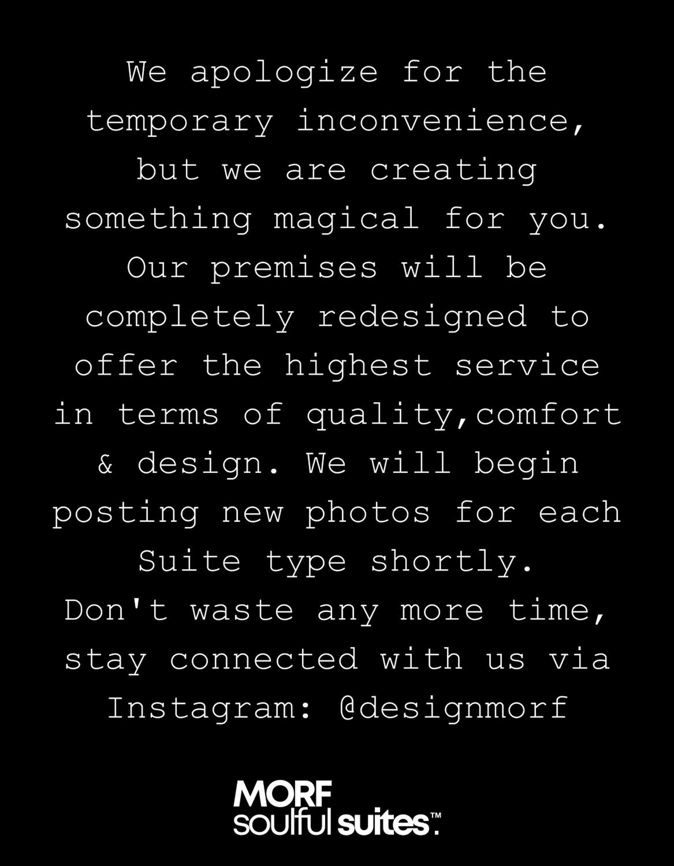 Text overlay in MORF suites