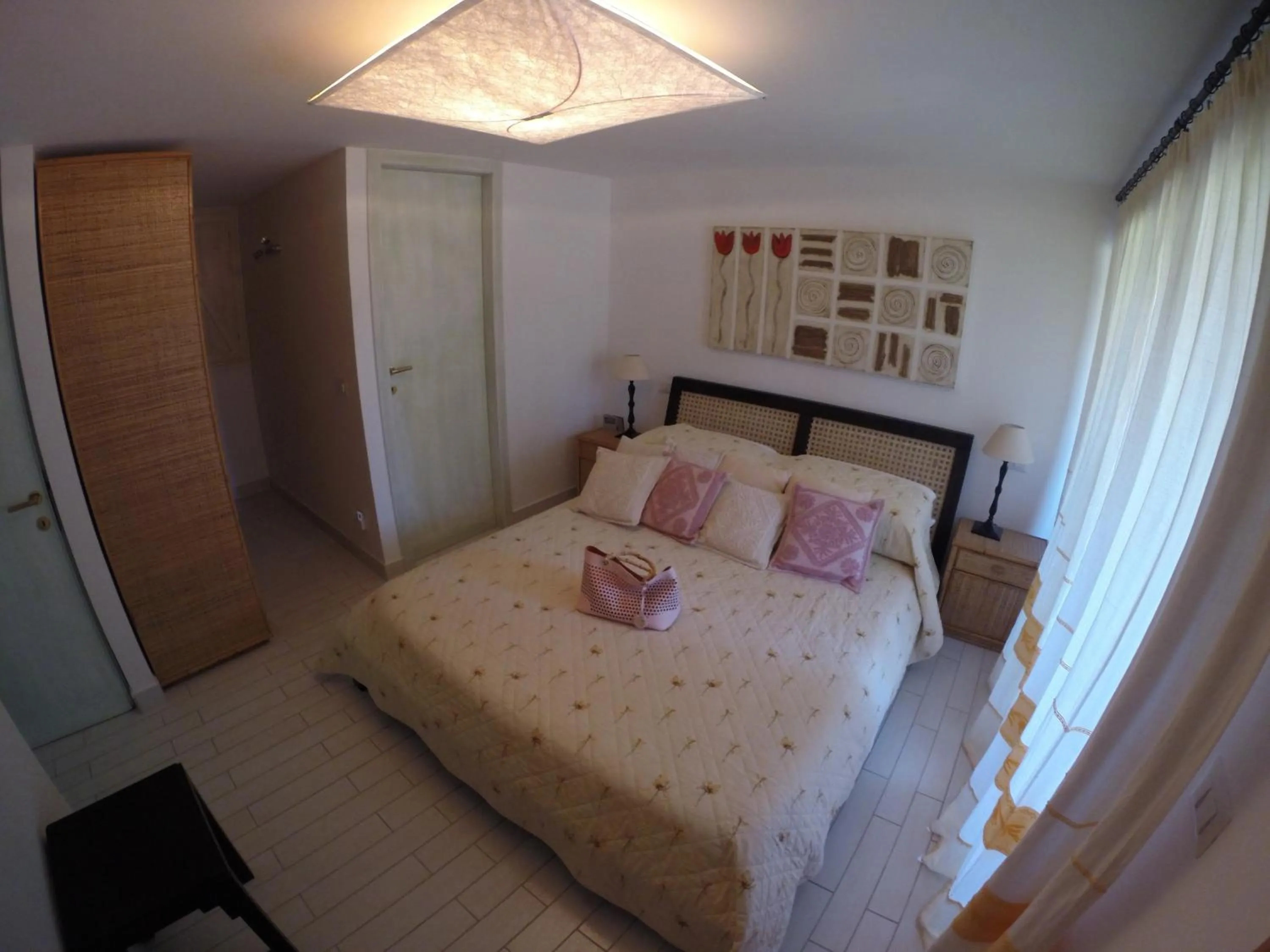 Bedroom, Bed in Luxury Apartment Sardegna