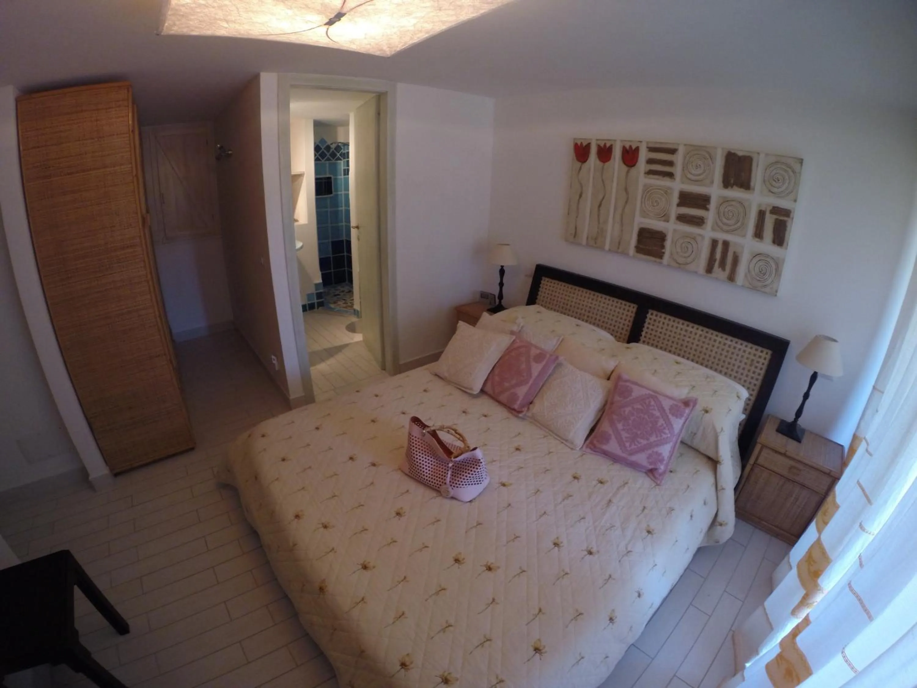 Bedroom, Bed in Luxury Apartment Sardegna