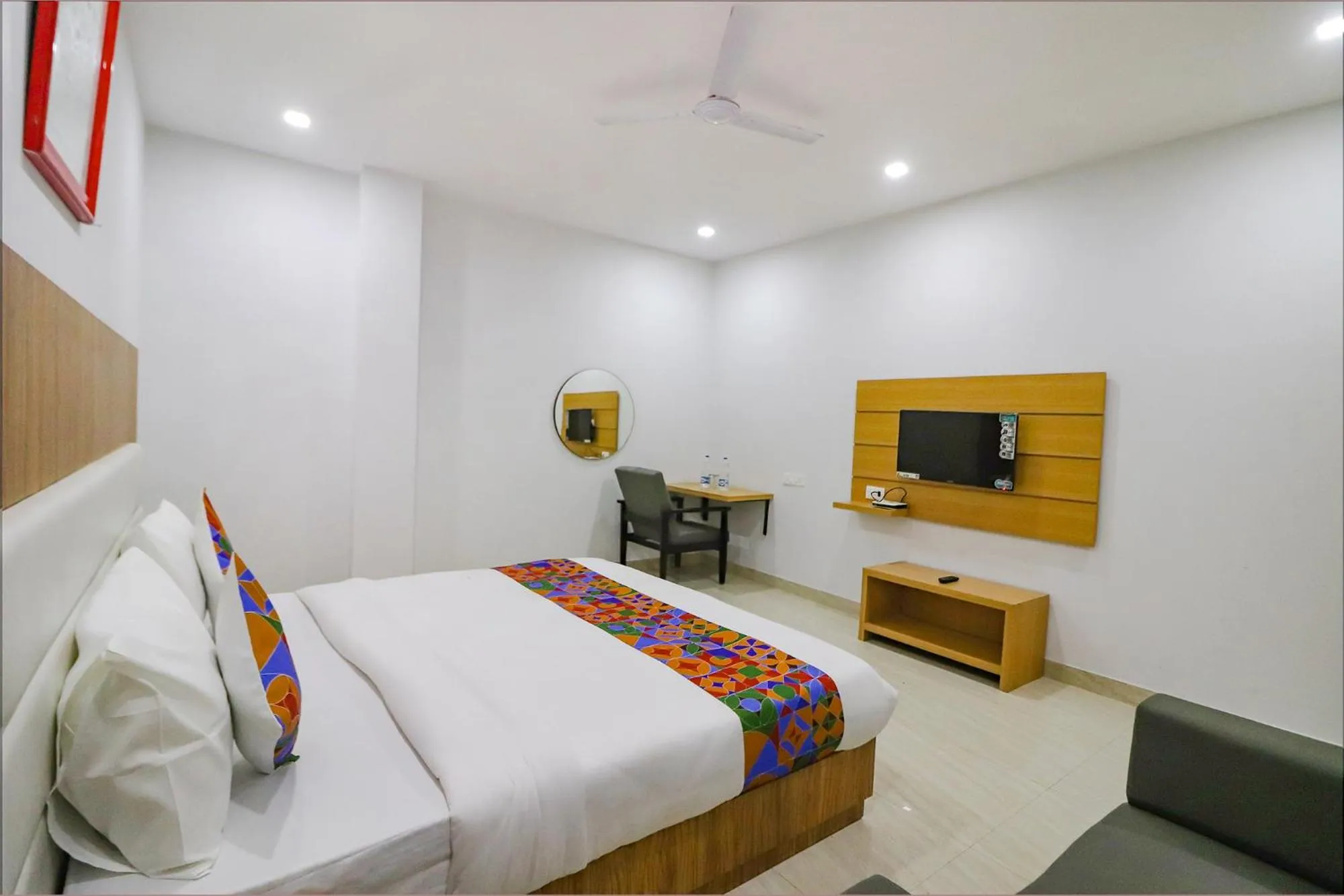 Bed in FabHotel Premium Kashi - Sarnath museum