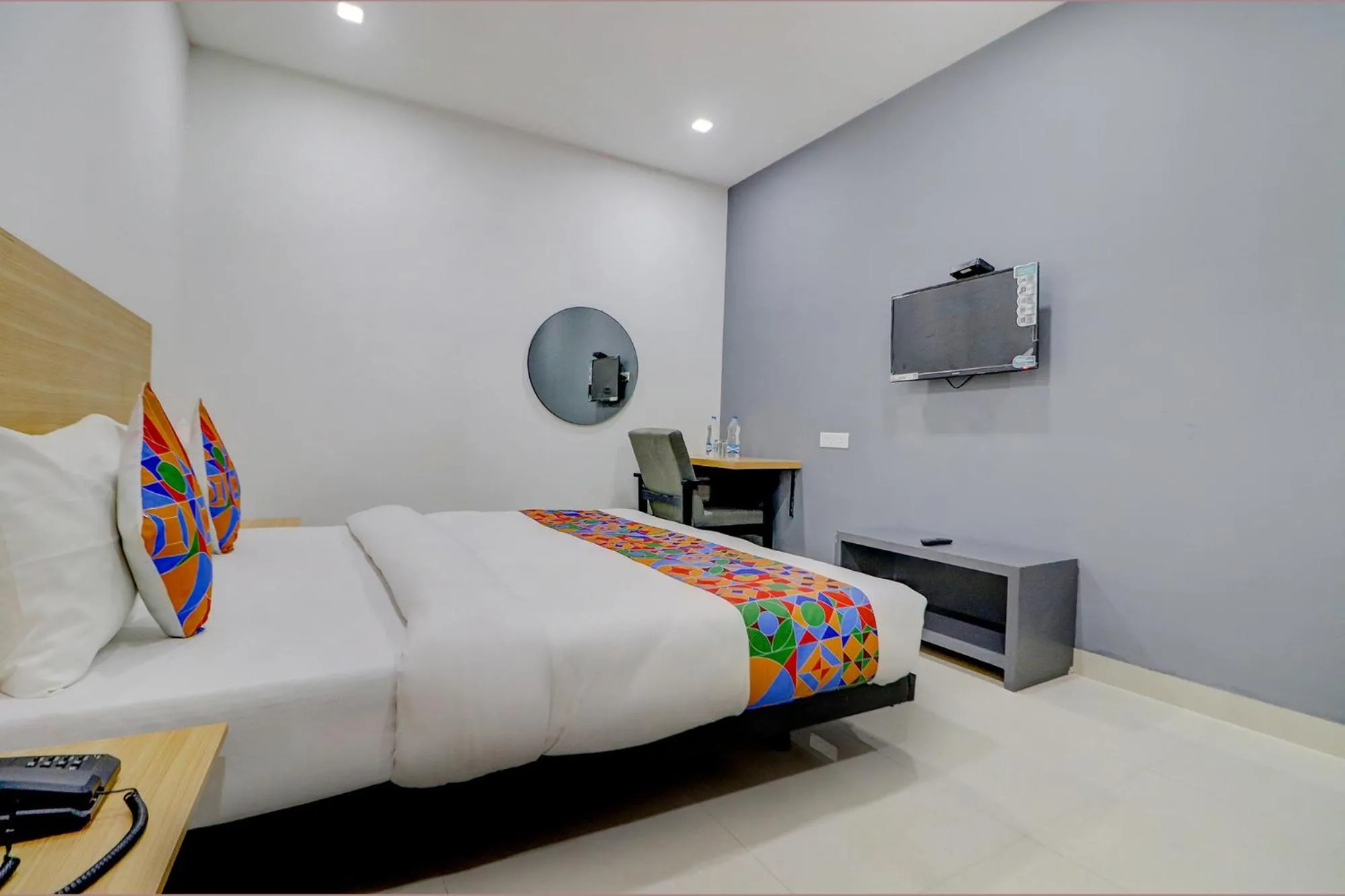 Bed in FabHotel Premium Kashi - Sarnath museum