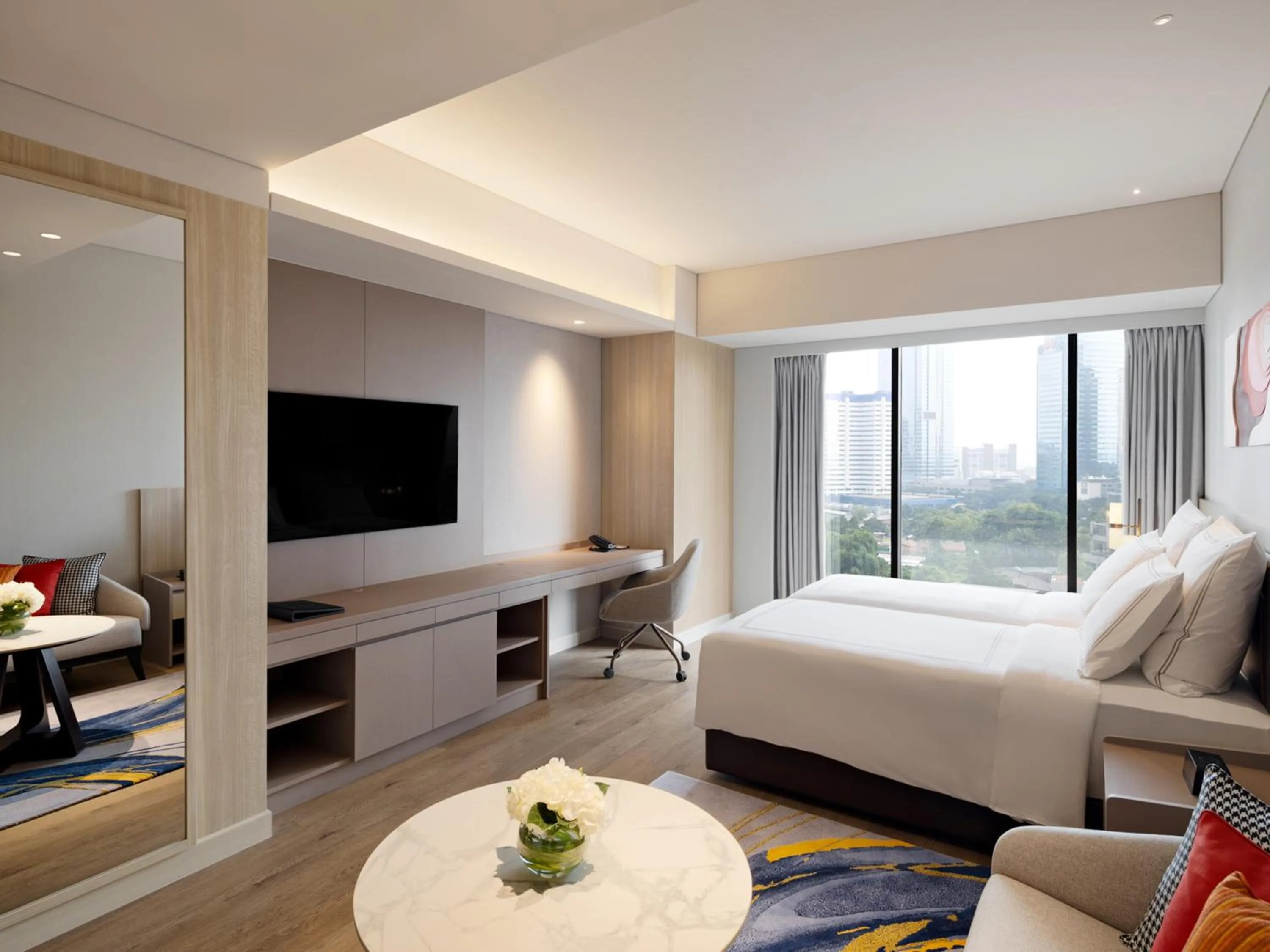 Bedroom, Bed in Swissôtel Living Jakarta Mega Kuningan