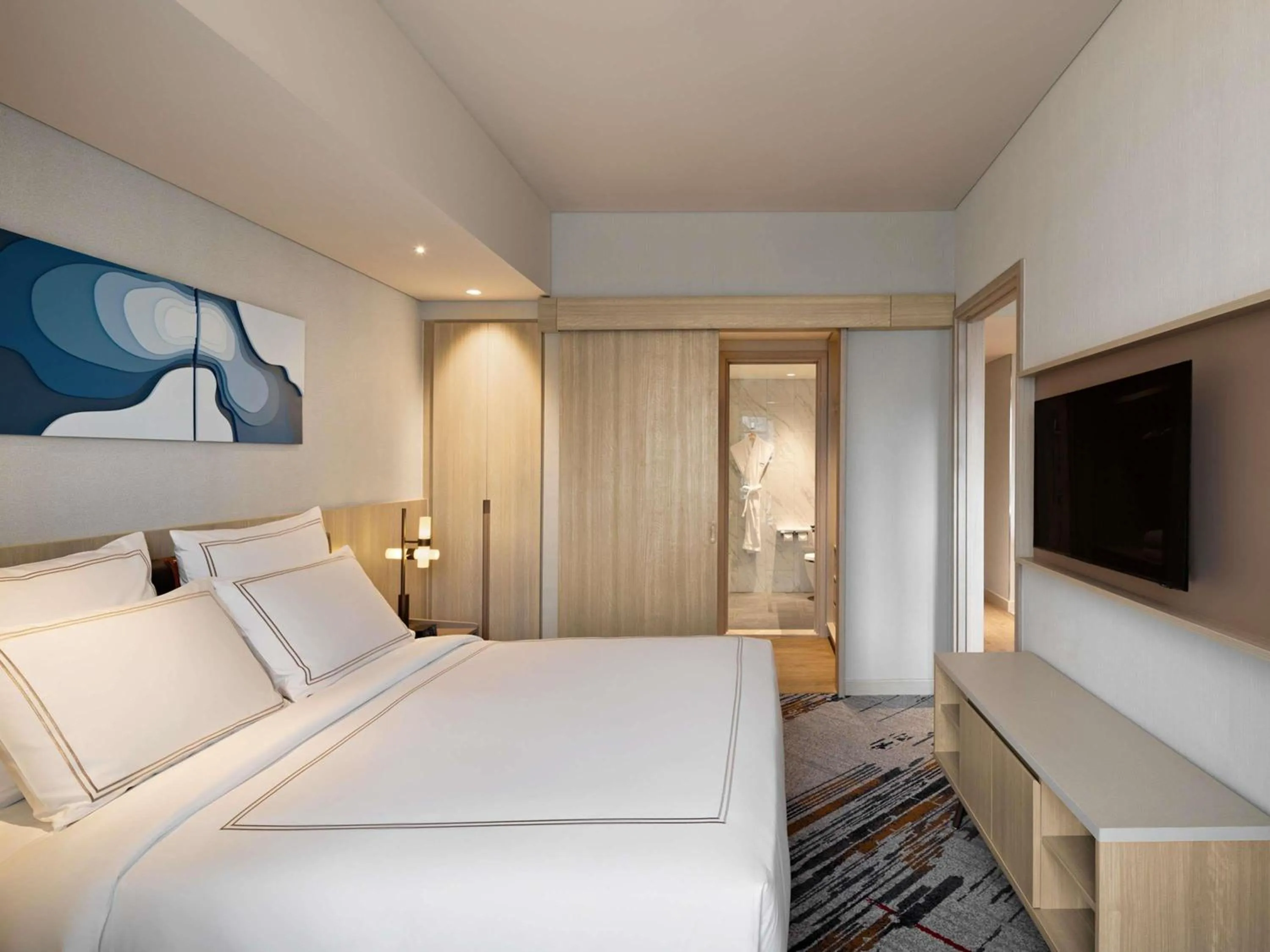 Bedroom, Bed in Swissôtel Living Jakarta Mega Kuningan