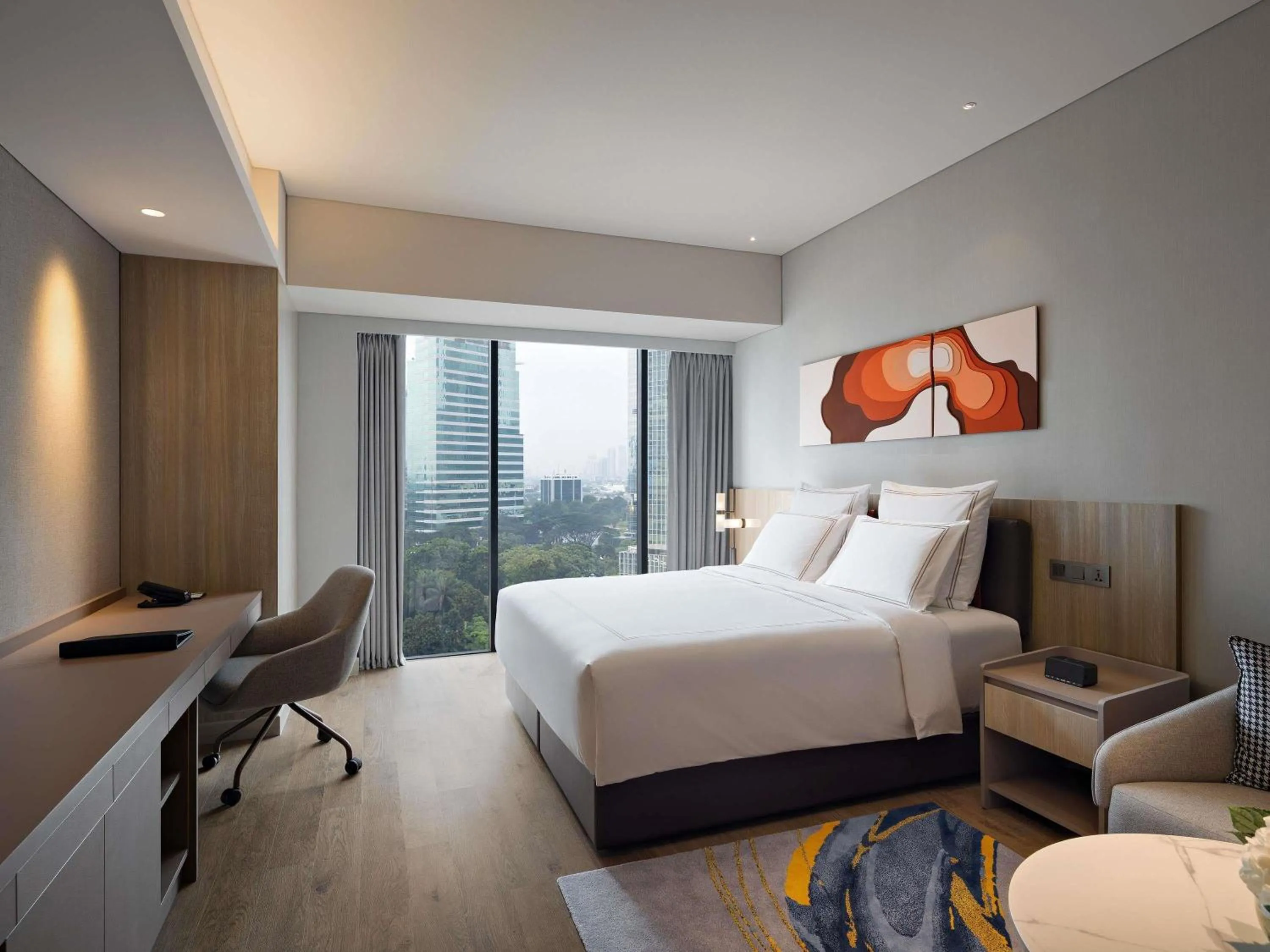 Bedroom, Bed in Swissôtel Living Jakarta Mega Kuningan