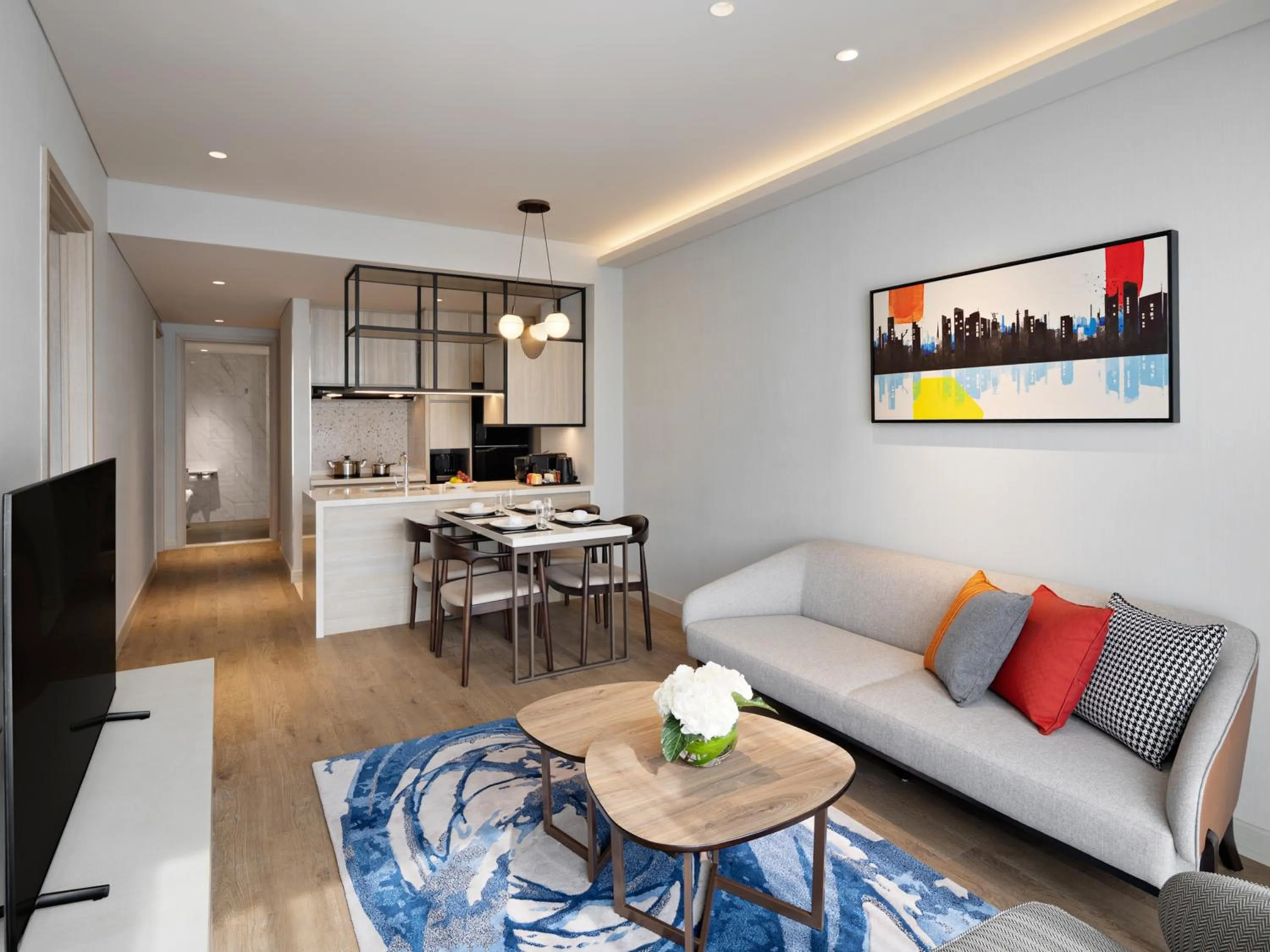 Living room in Swissôtel Living Jakarta Mega Kuningan