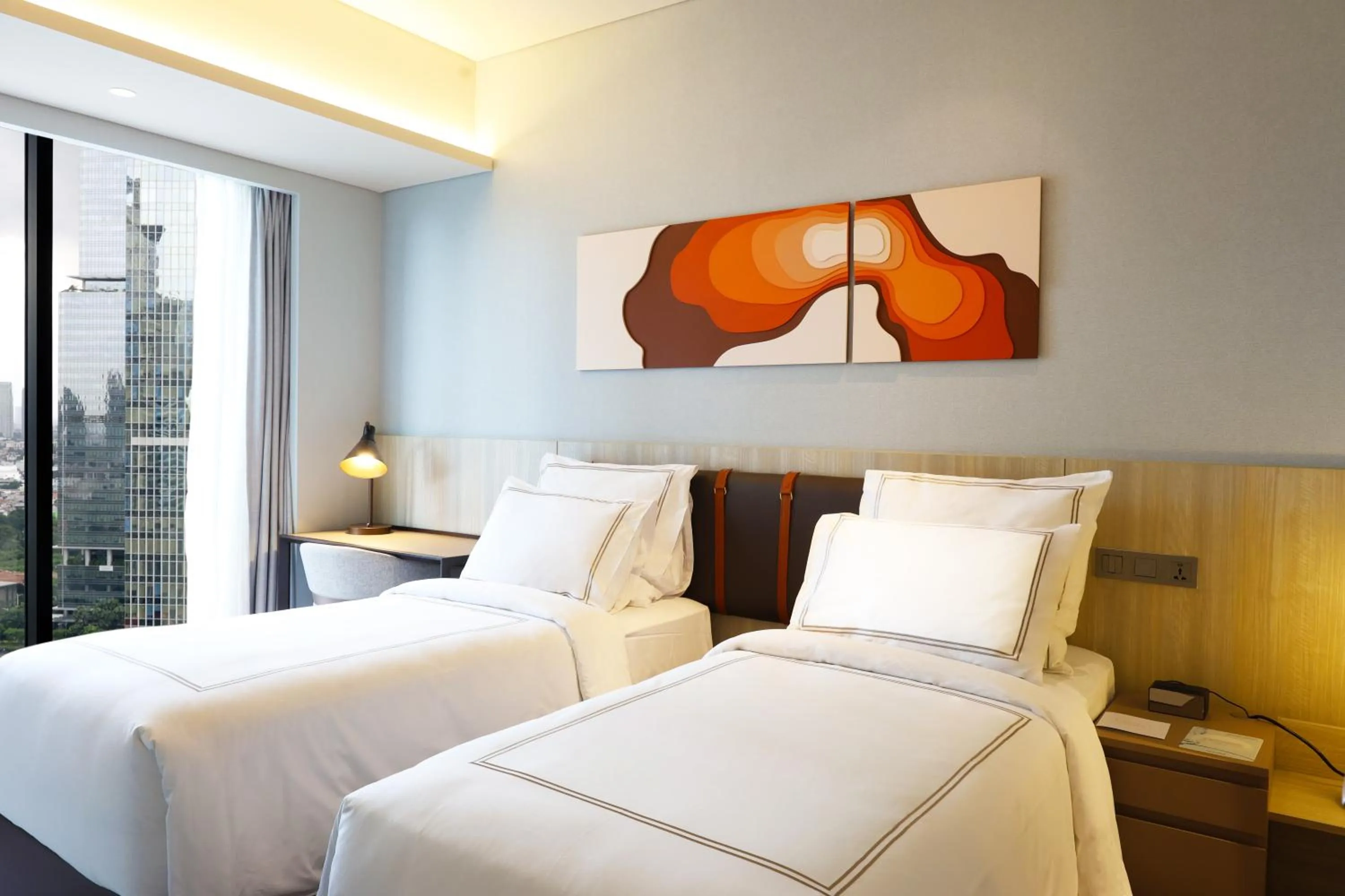 Bedroom, Bed in Swissôtel Living Jakarta Mega Kuningan