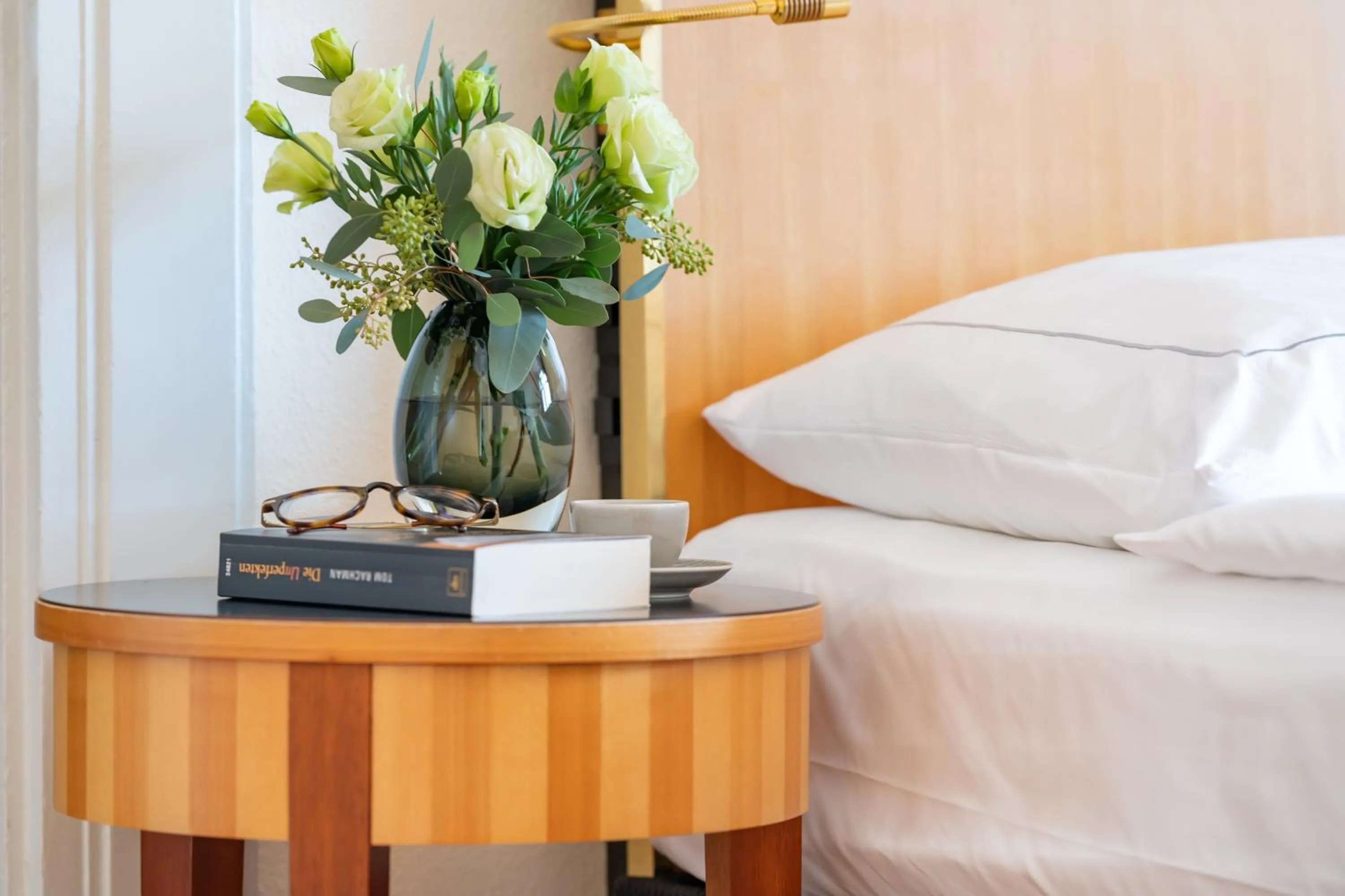 Decorative detail, Bed in Art Deco Hotel Montana Luzern