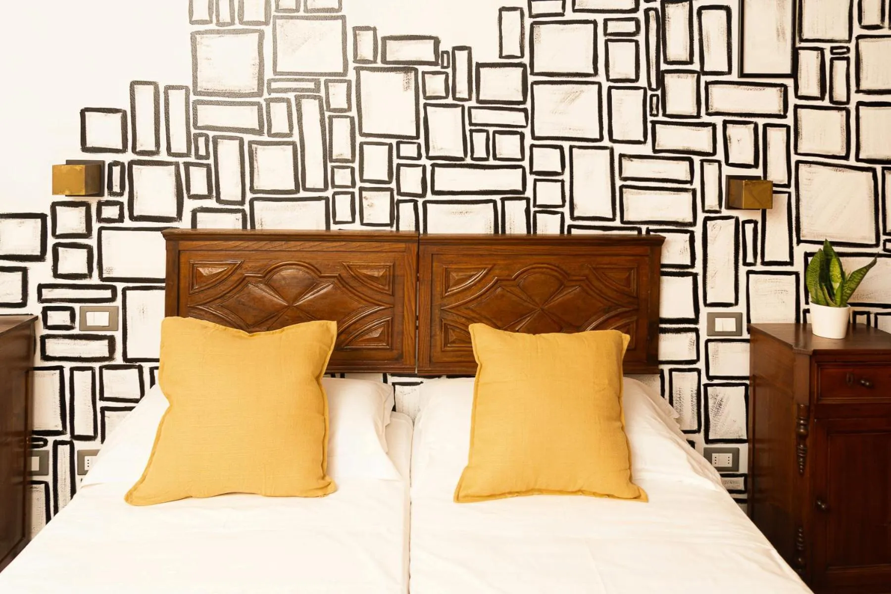 Bed in La Rocca Relais