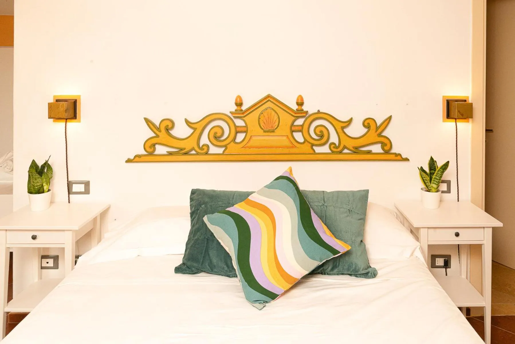 Bed in La Rocca Relais
