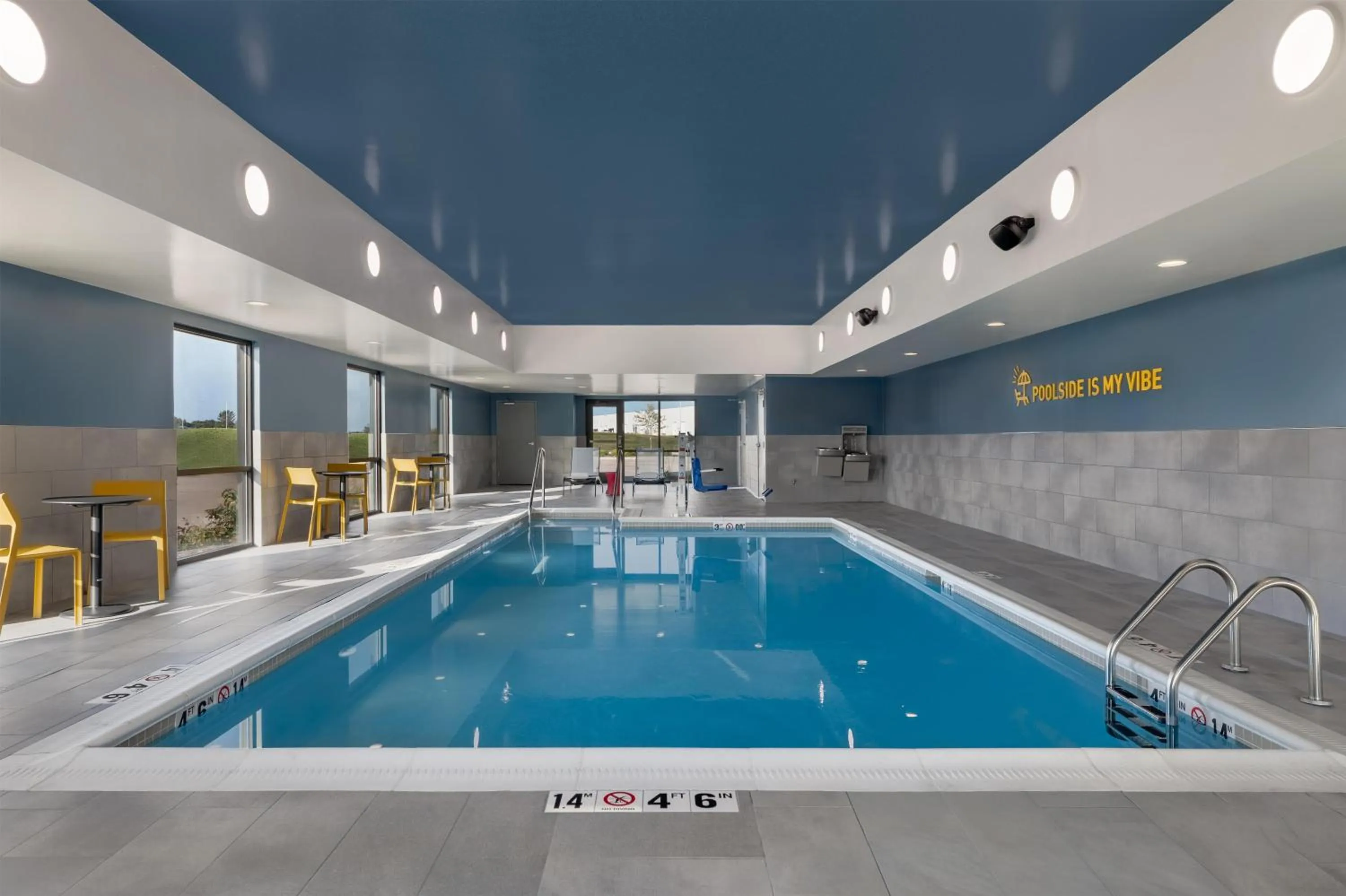 Pool view in Home2 Suites By Hilton Altoona Des Moines