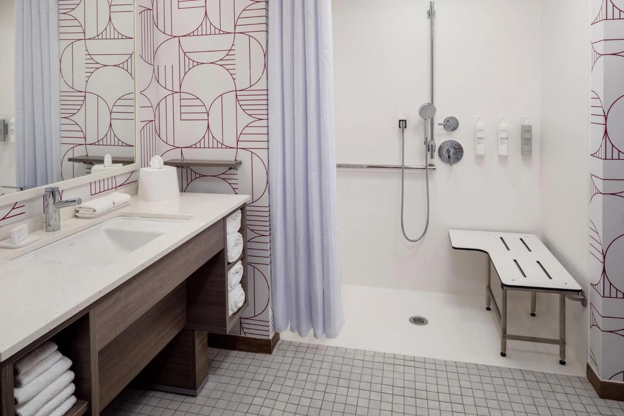 Shower in Home2 Suites By Hilton Clearwater St. Petersburg Ulmerton Rd