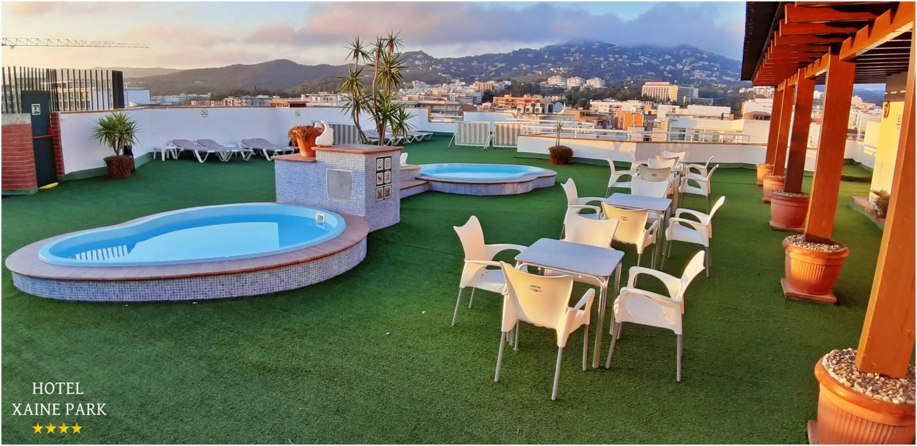 Pool view in Hotel Xaine Park