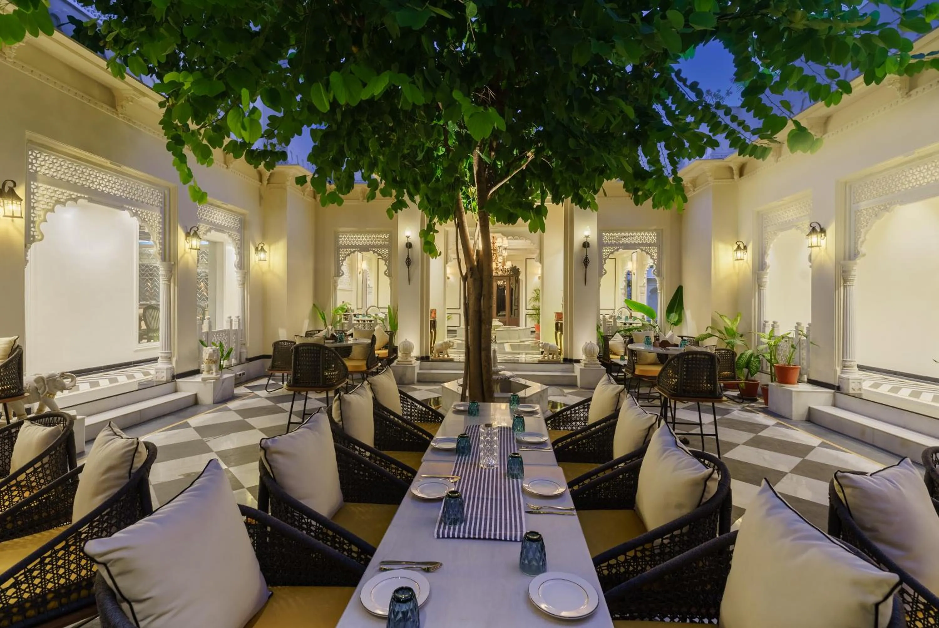 Dining area in Kaner Bagh A Heritage Boutique Hotel