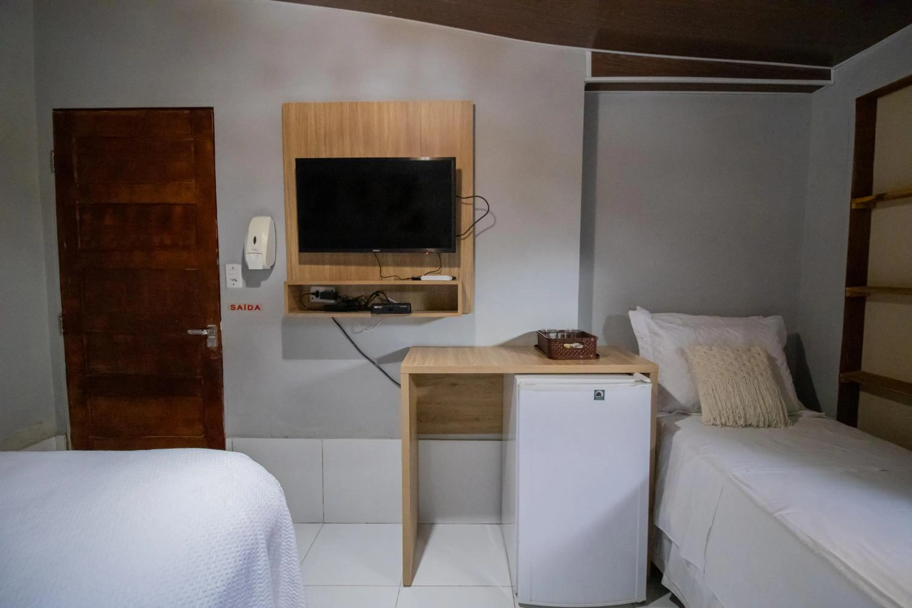 Bed in Pousada da Leide