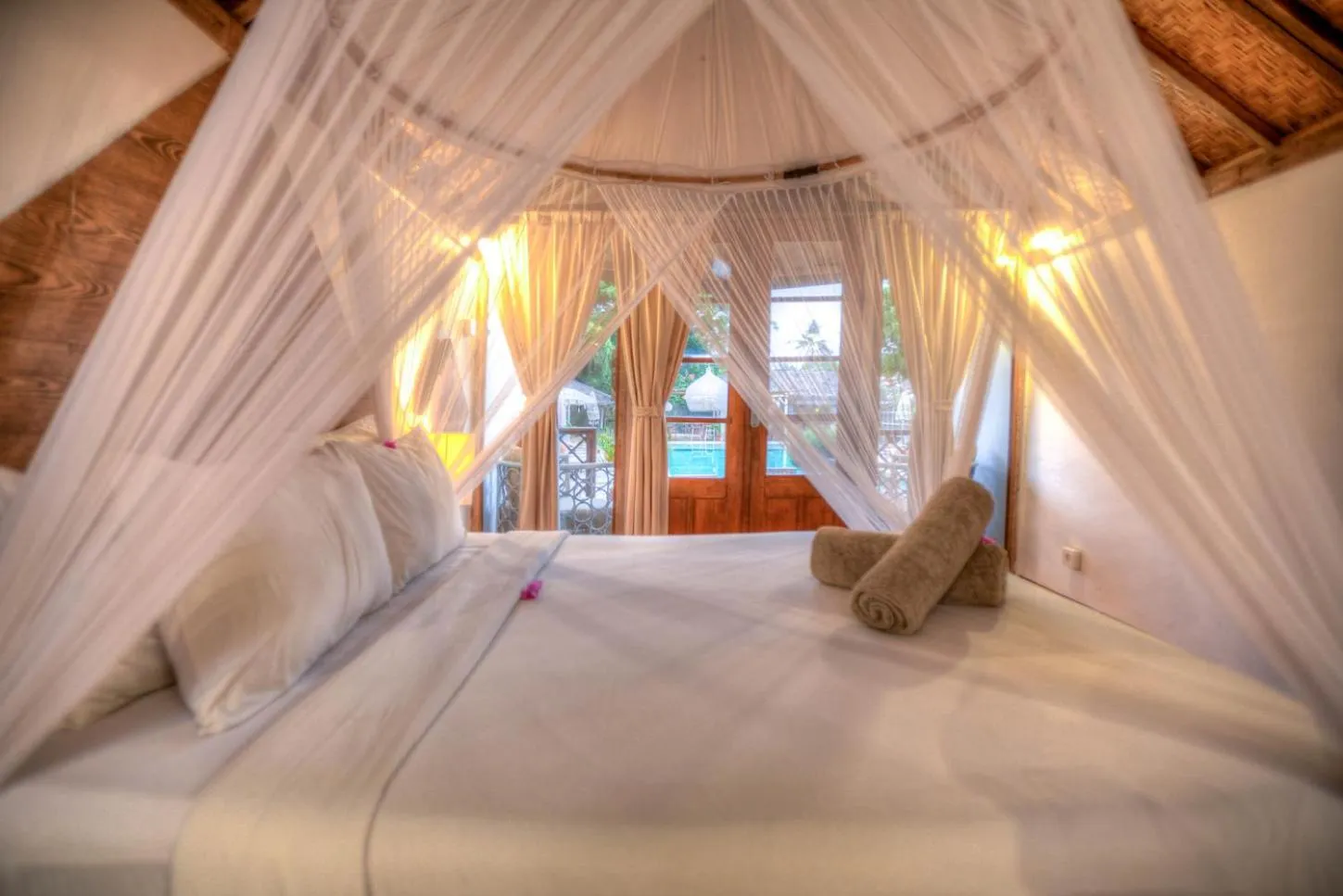 Bed in Les Villas Ottalia Yoga & Diving, Gili Meno