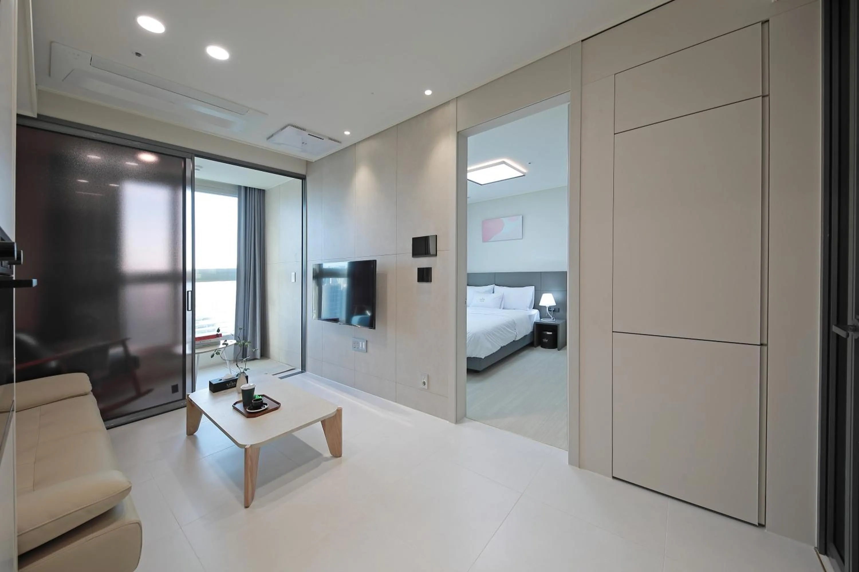 Bed in Sota Suite Busan Seomyeon