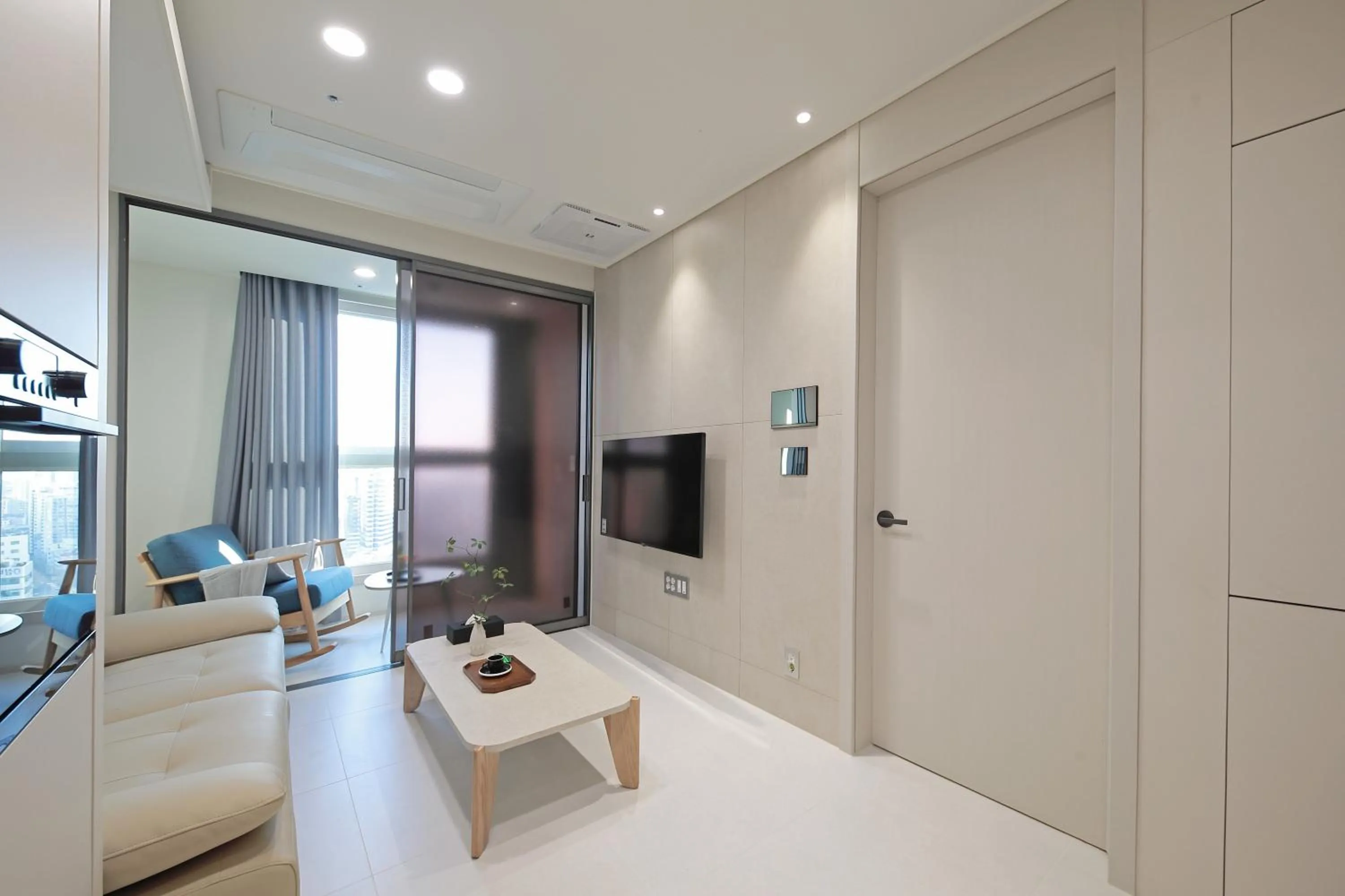 Living room, Bed in Sota Suite Busan Seomyeon