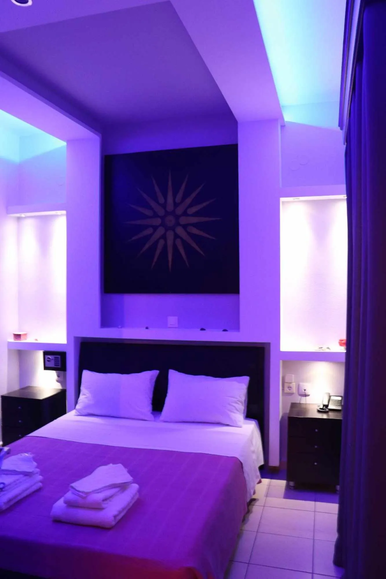 Bed in Anemi Leros Apartments