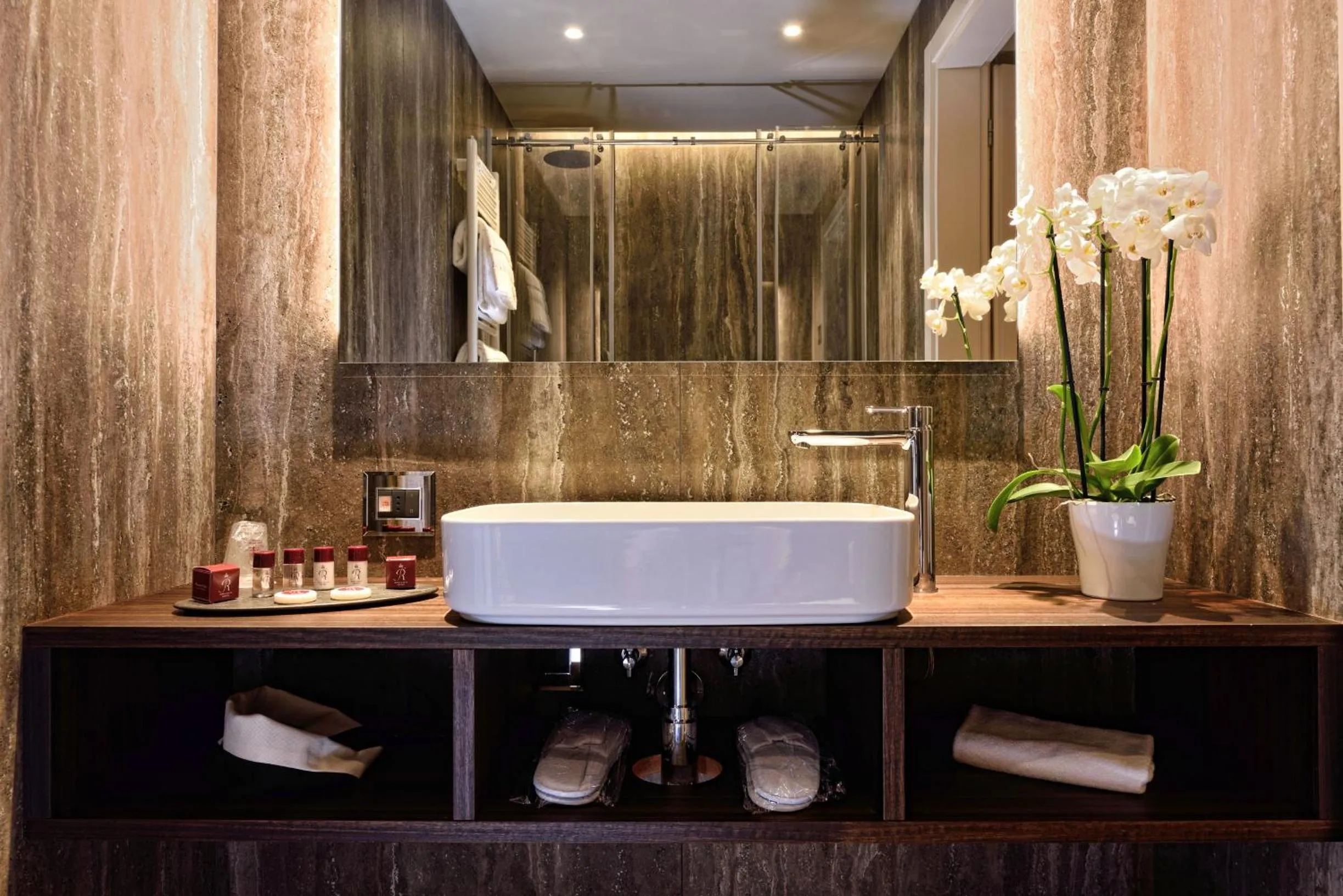 Shower in Rosa Salva Hotel