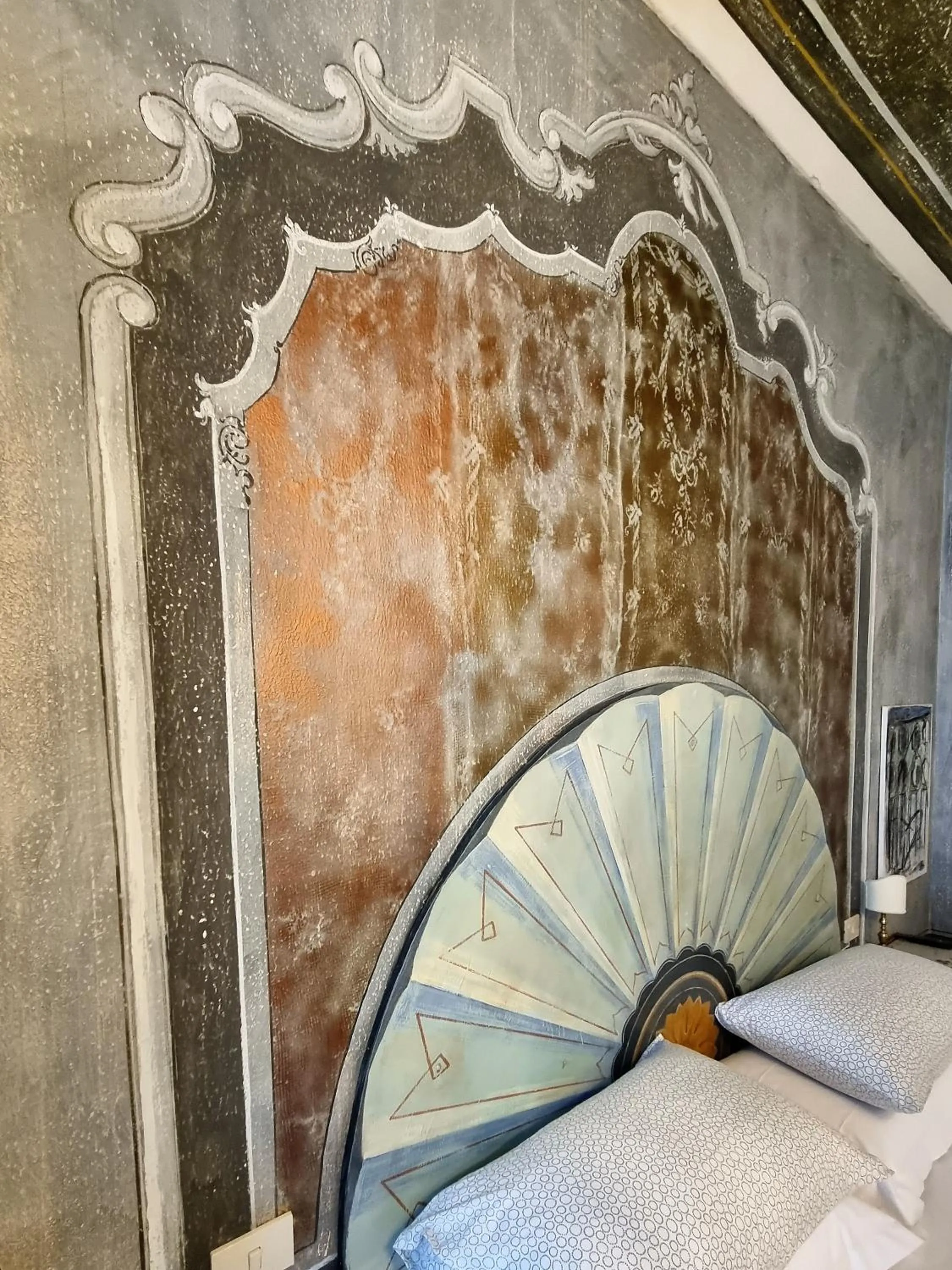 Decorative detail, Bed in La Corte B&B