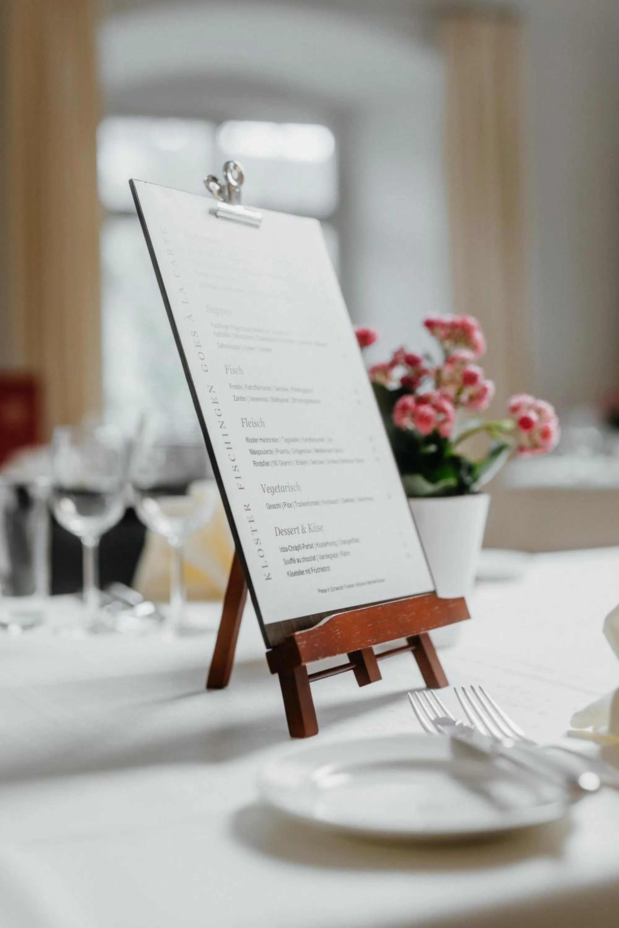 Food and drinks in Hotel Kloster Fischingen