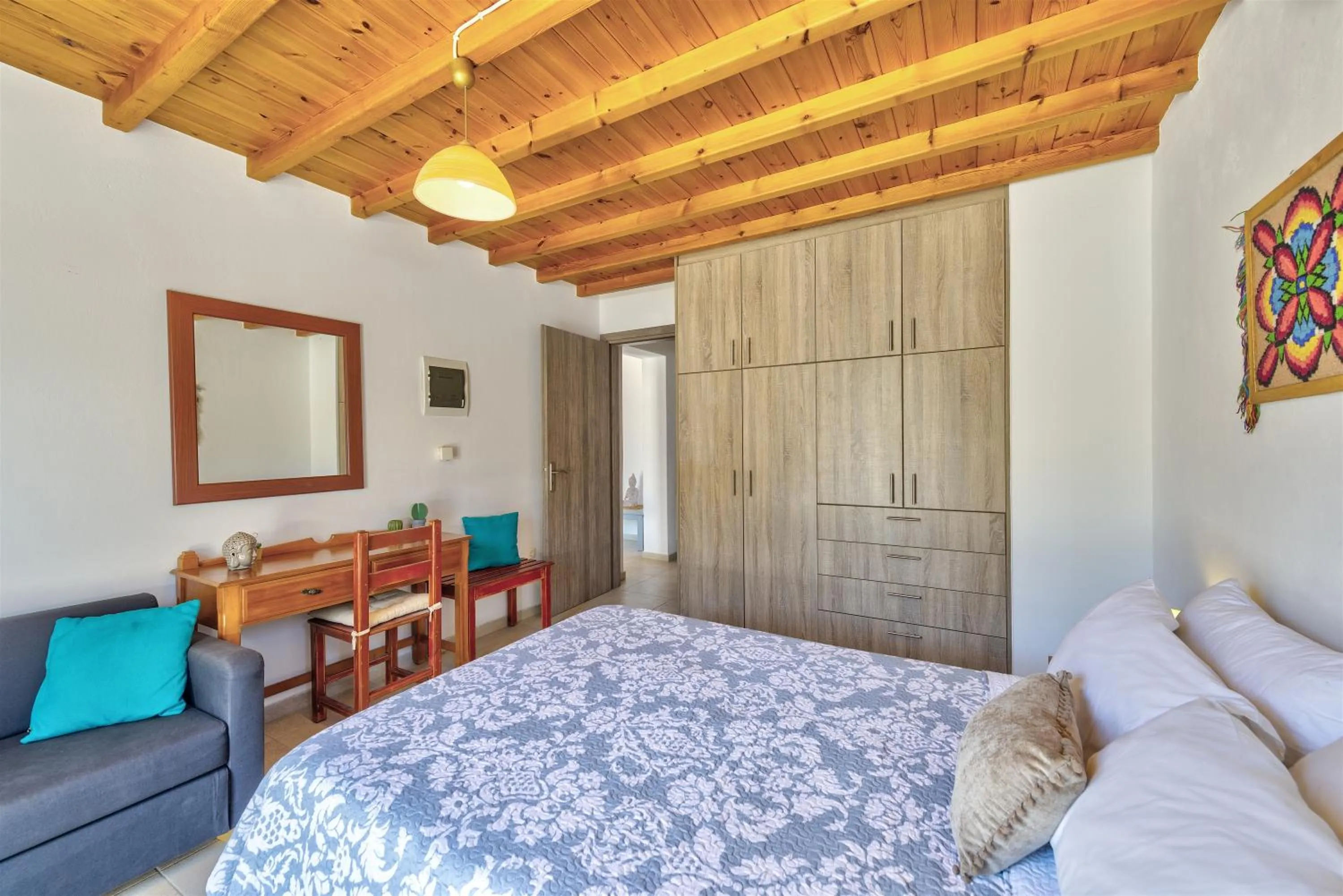 Bed in Jewel Apartments Mykonos