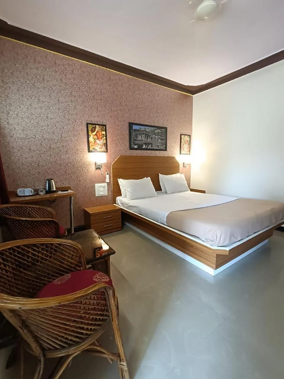 Bed in Ellora Heritage Resort