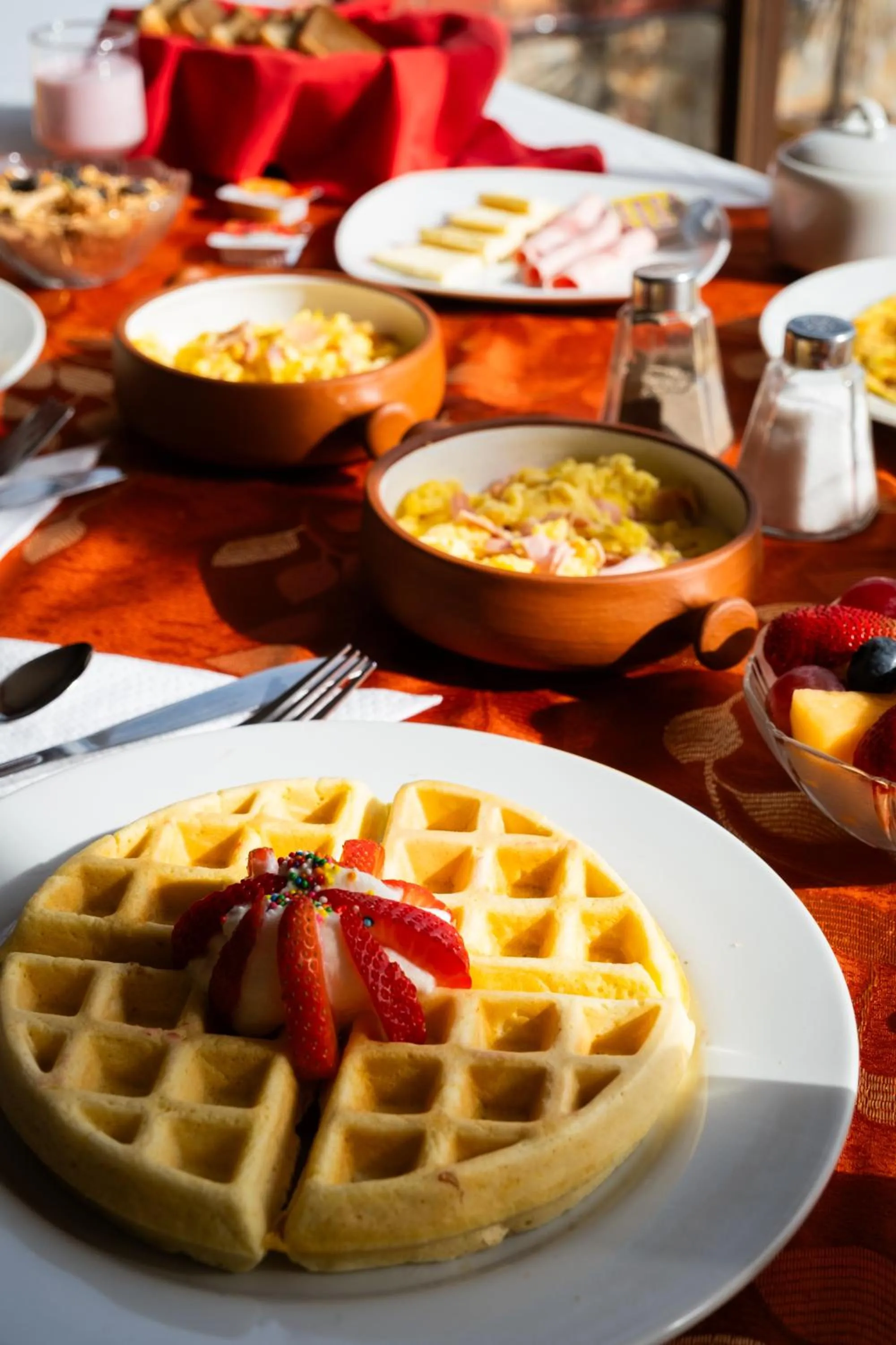 Buffet breakfast in Hotel Santa Cruz