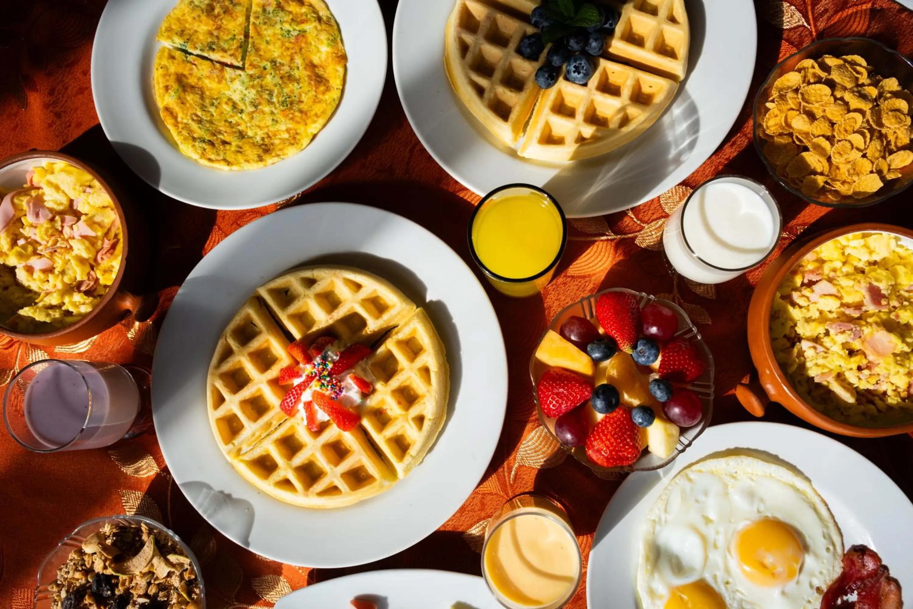 Buffet breakfast in Hotel Santa Cruz