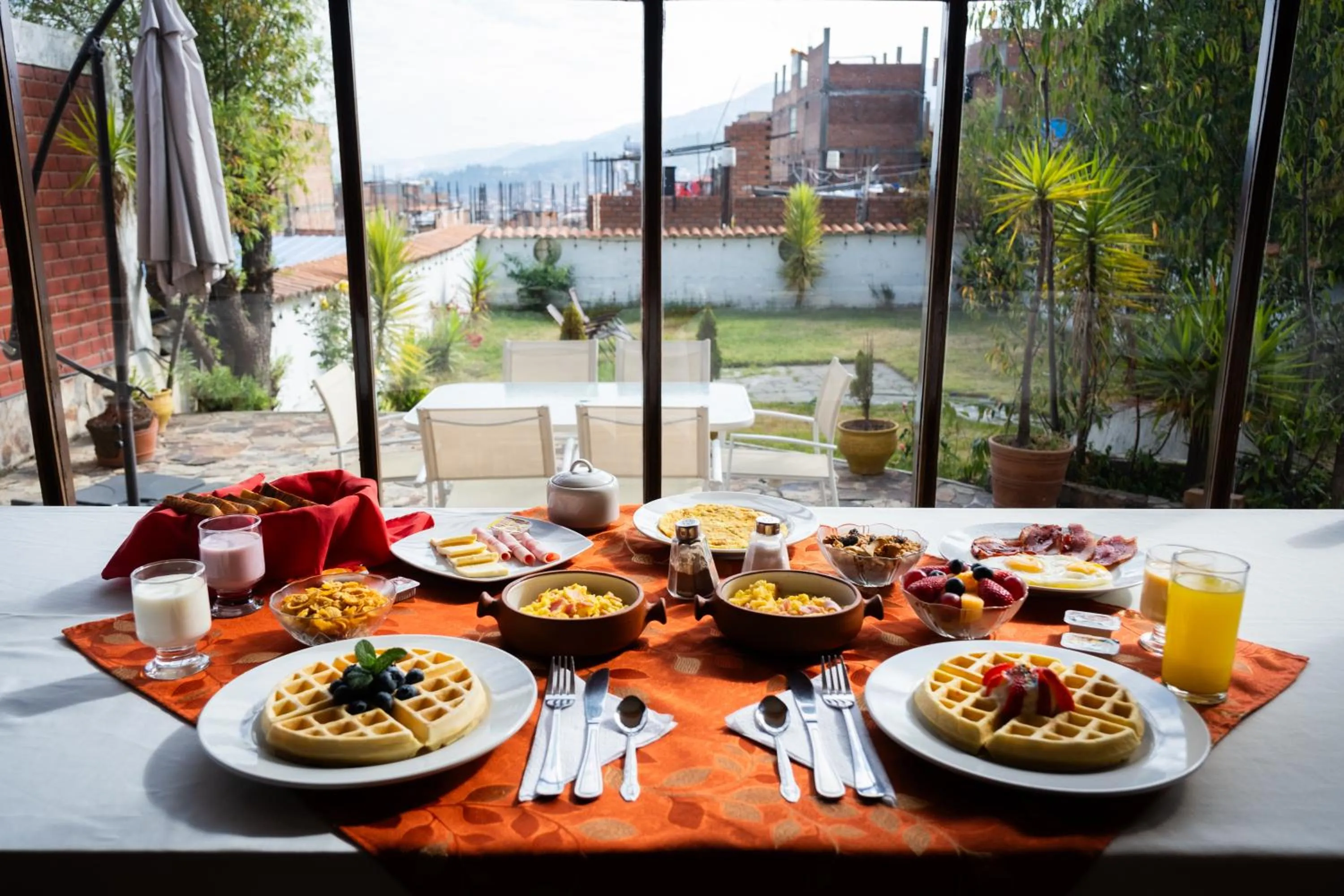 Buffet breakfast in Hotel Santa Cruz