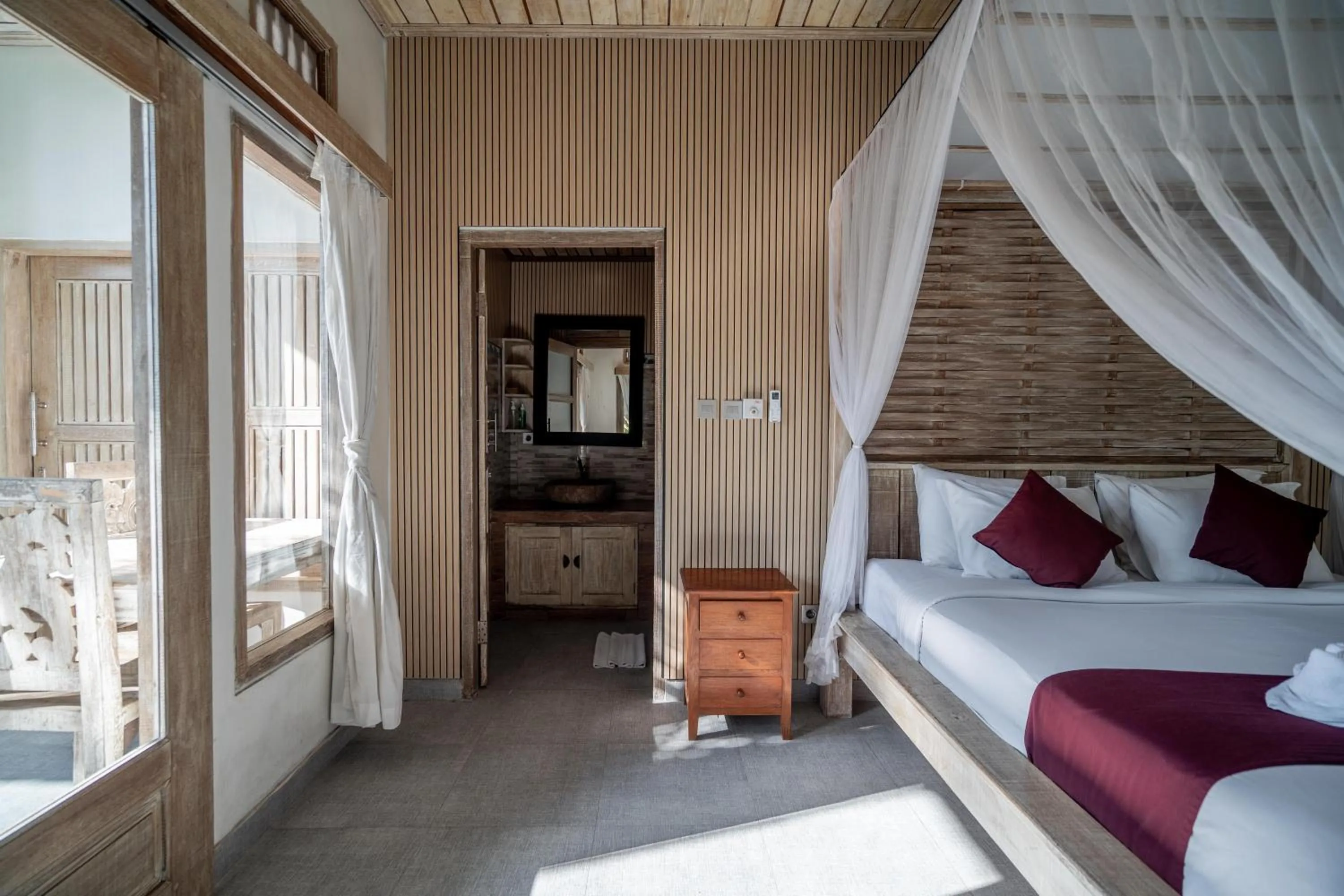 Bed in Uma Caming Villa Ubud