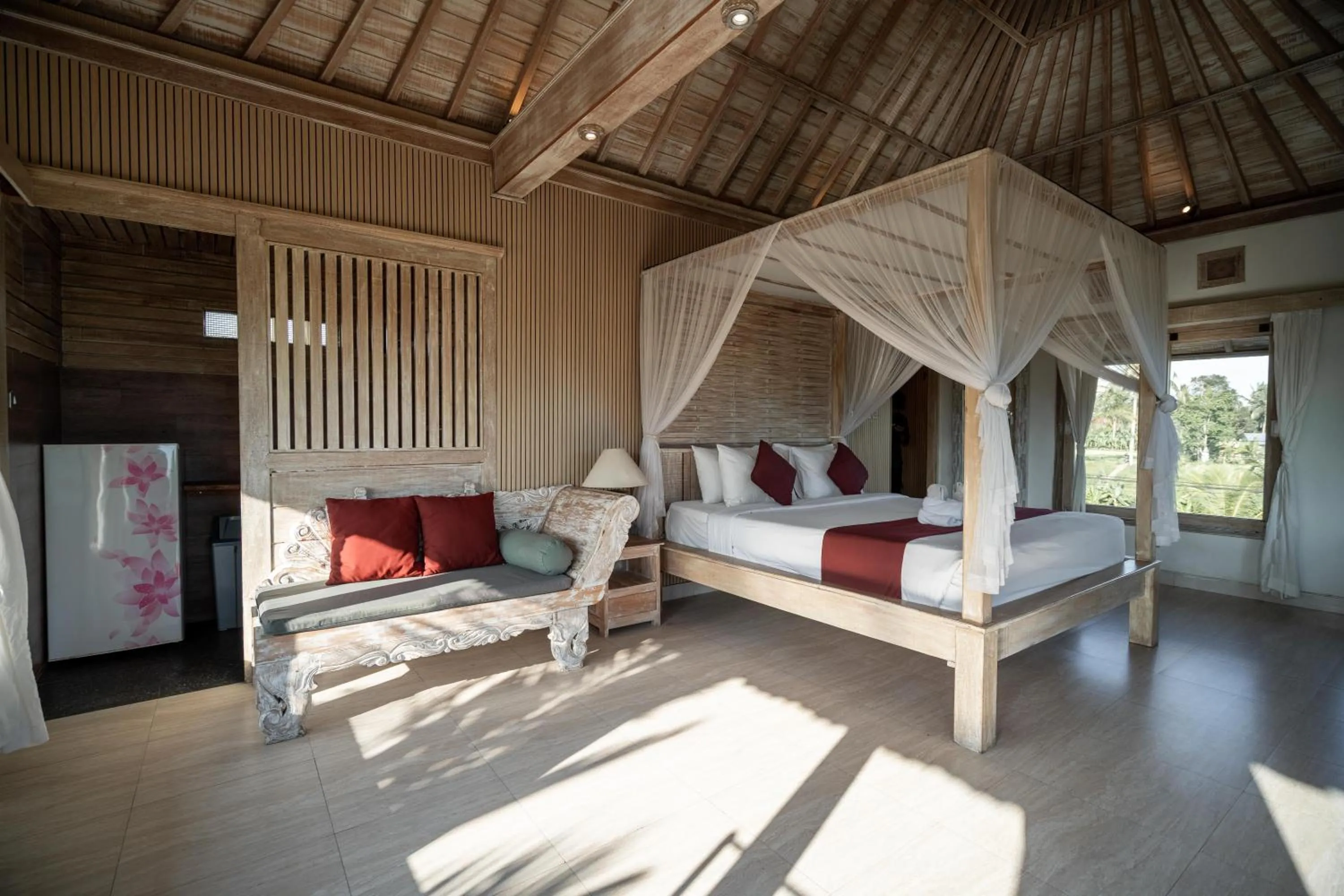 Bed in Uma Caming Villa Ubud