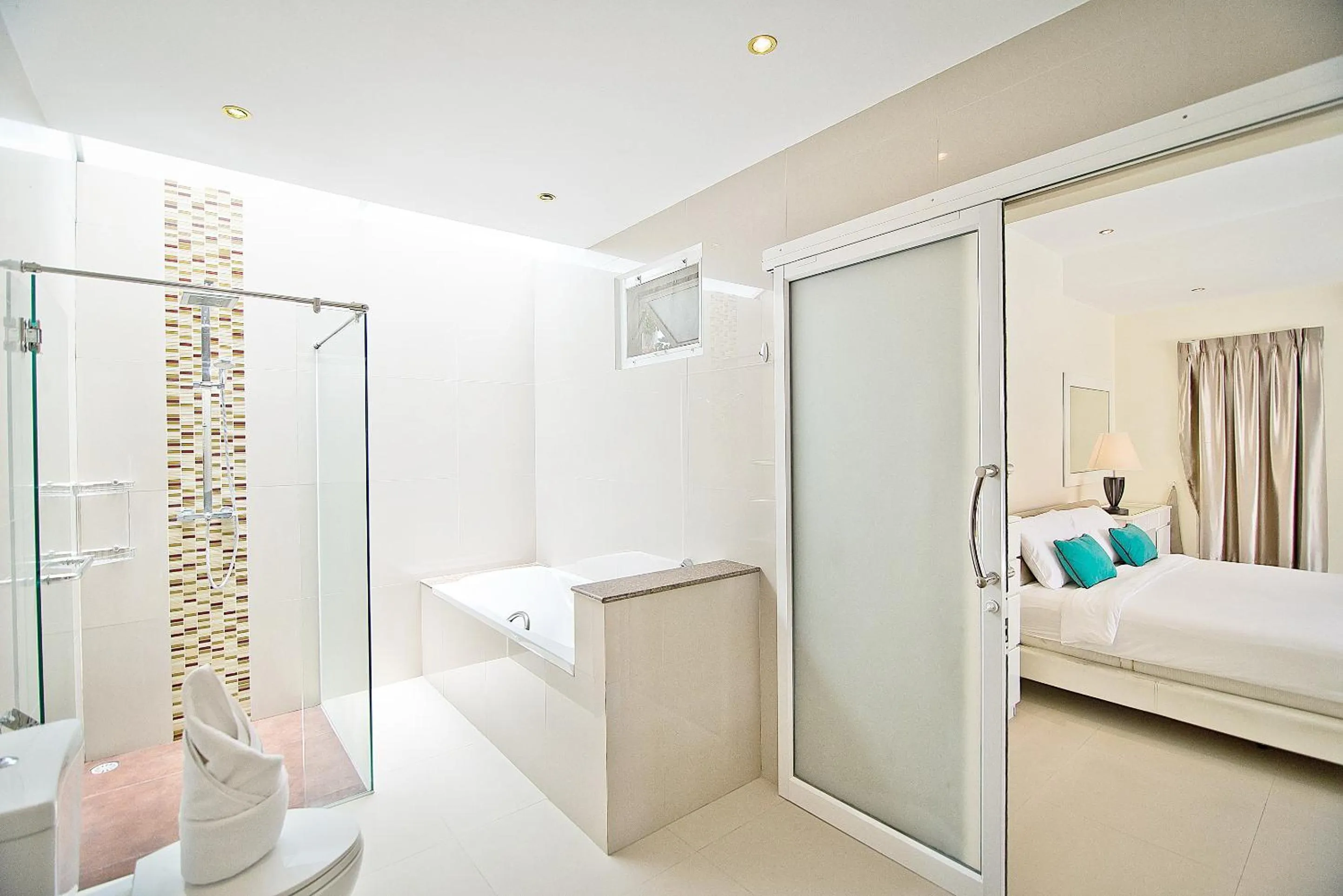 Shower, Bed in Tropicana Pool Villa