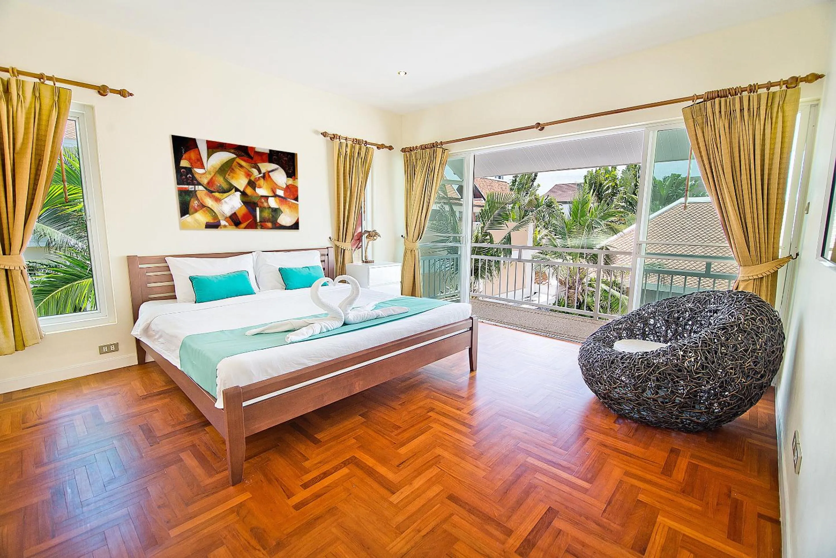 Balcony/Terrace, Bed in Tropicana Pool Villa
