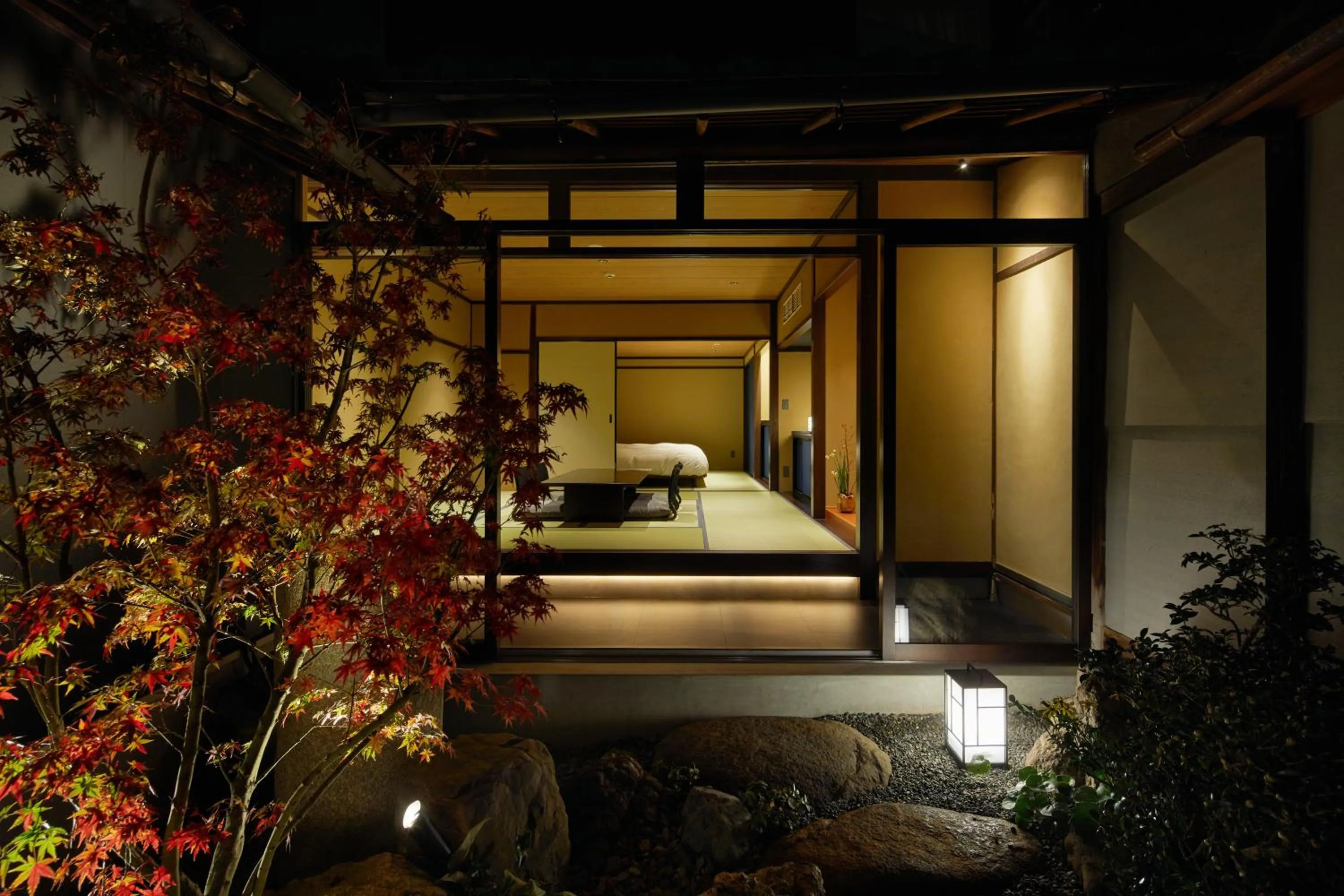 Living room, Bed in Enso Machiya