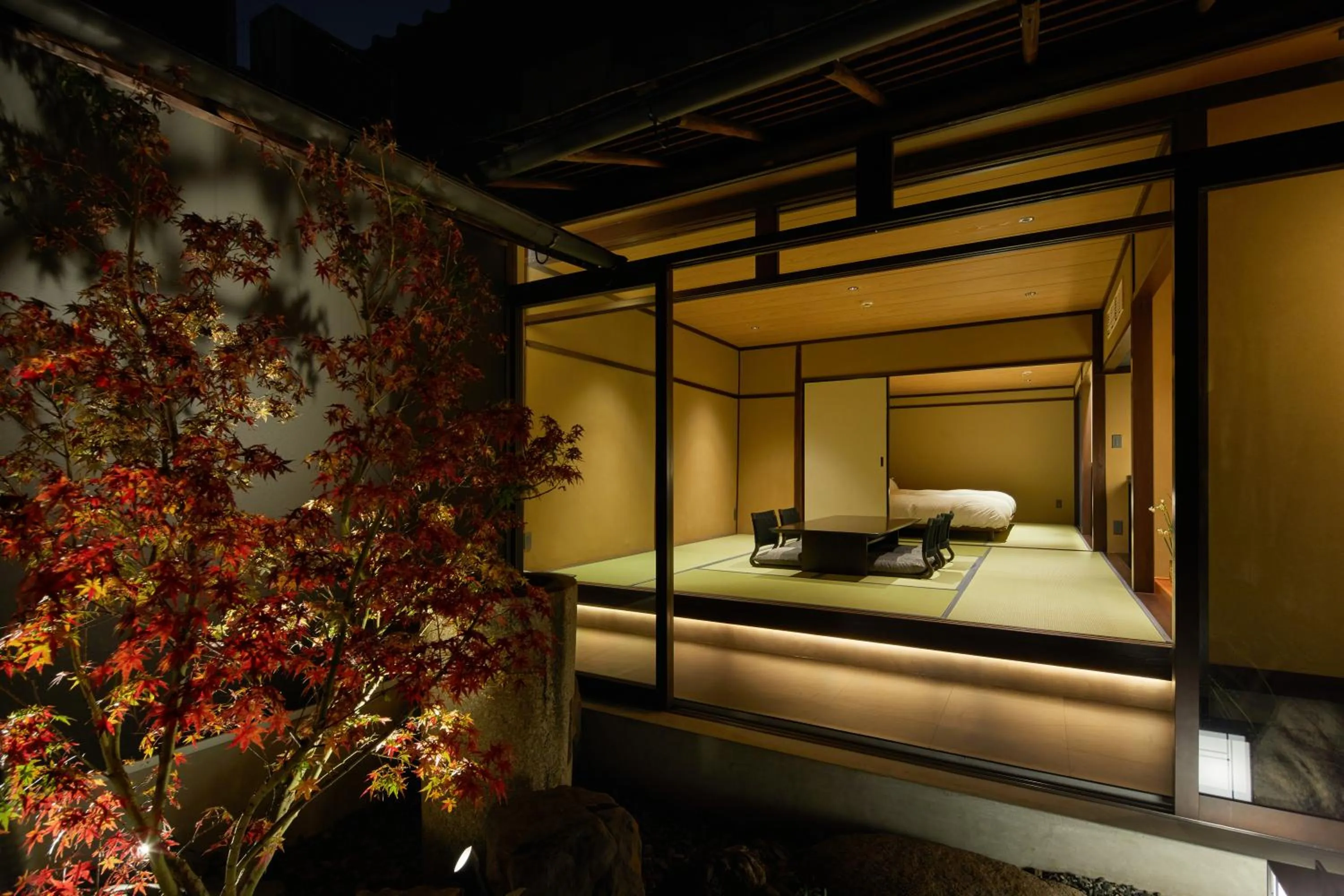 Living room, Bed in Enso Machiya