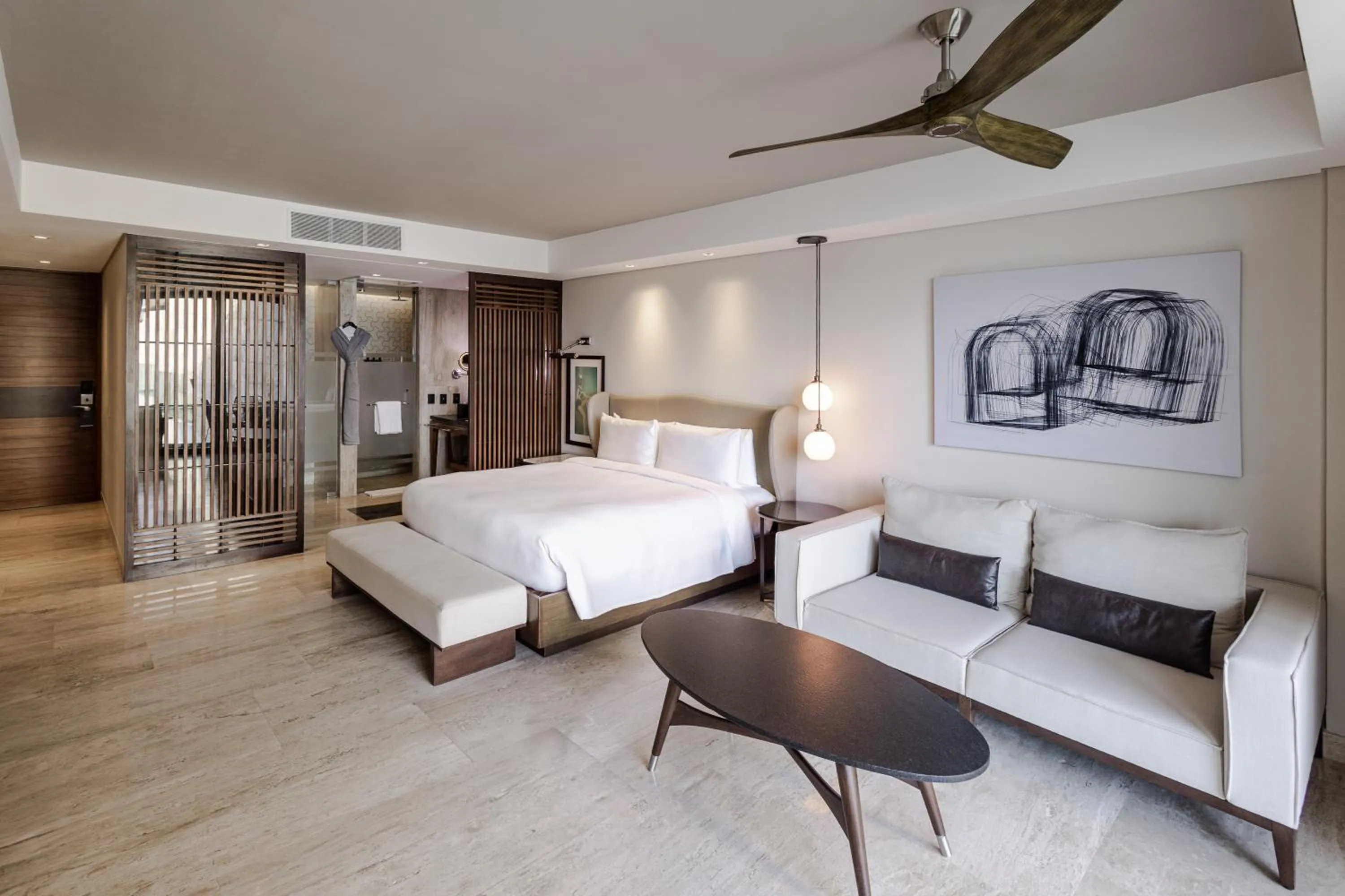 Bed in Thompson Playa Del Carmen Main House, by Hyatt