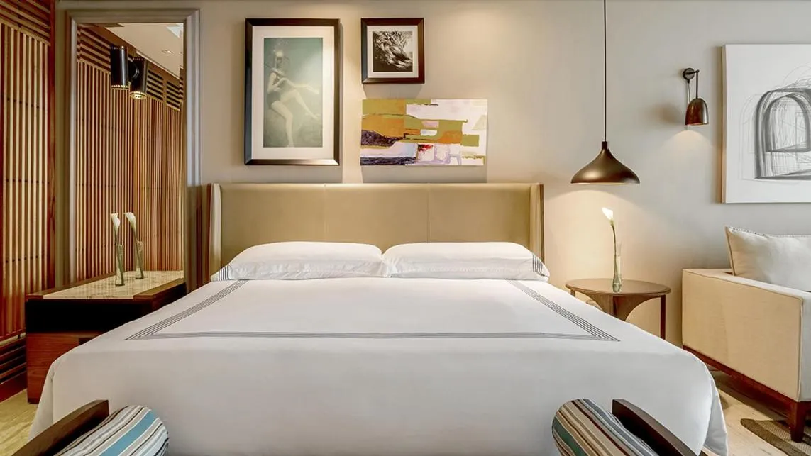 furniture, Bed in Thompson Playa Del Carmen Main House, by Hyatt